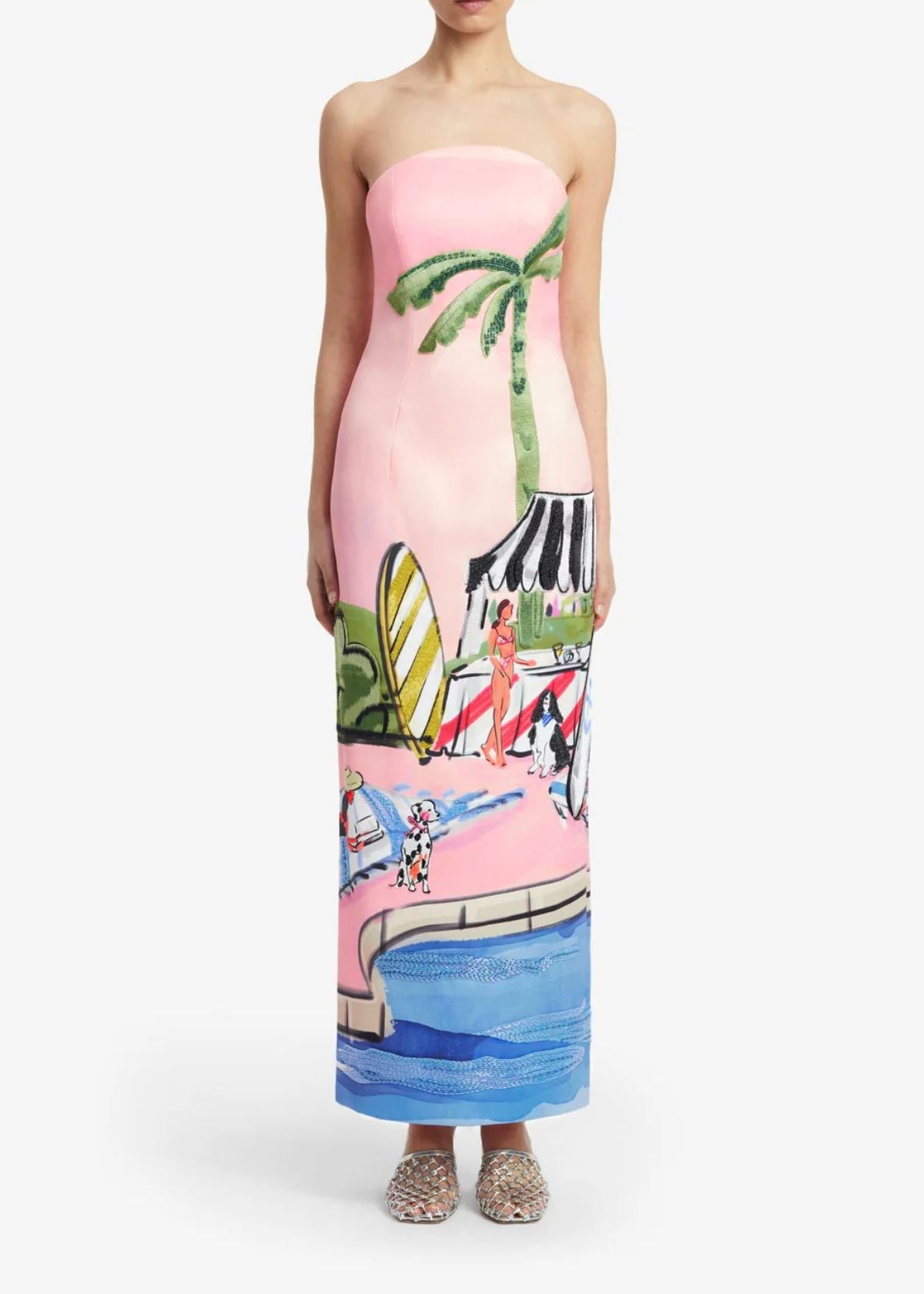 Leo Lin Ava Bustier Maxi Dress in Riviera Print Riviera Print / 4