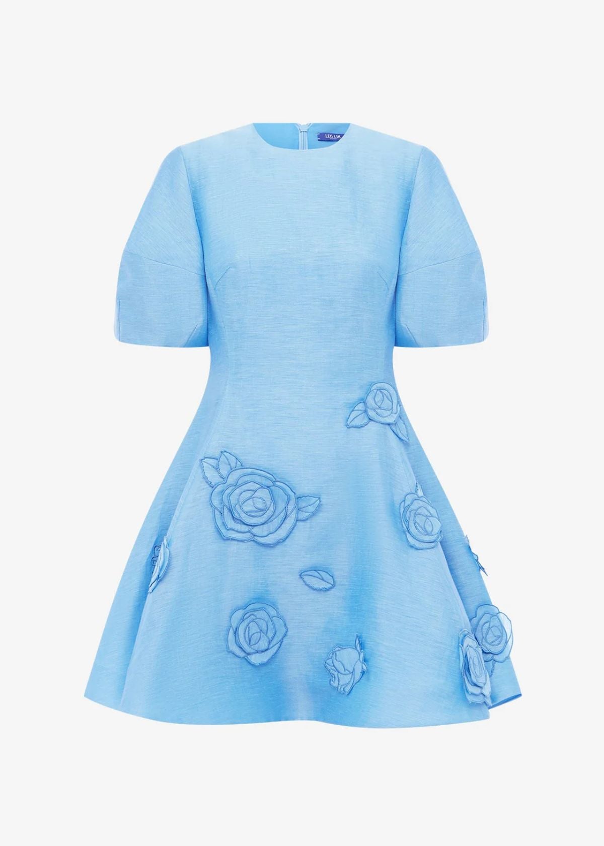 LEO LIN Simona Applique Mini Dress - Pastel Blue