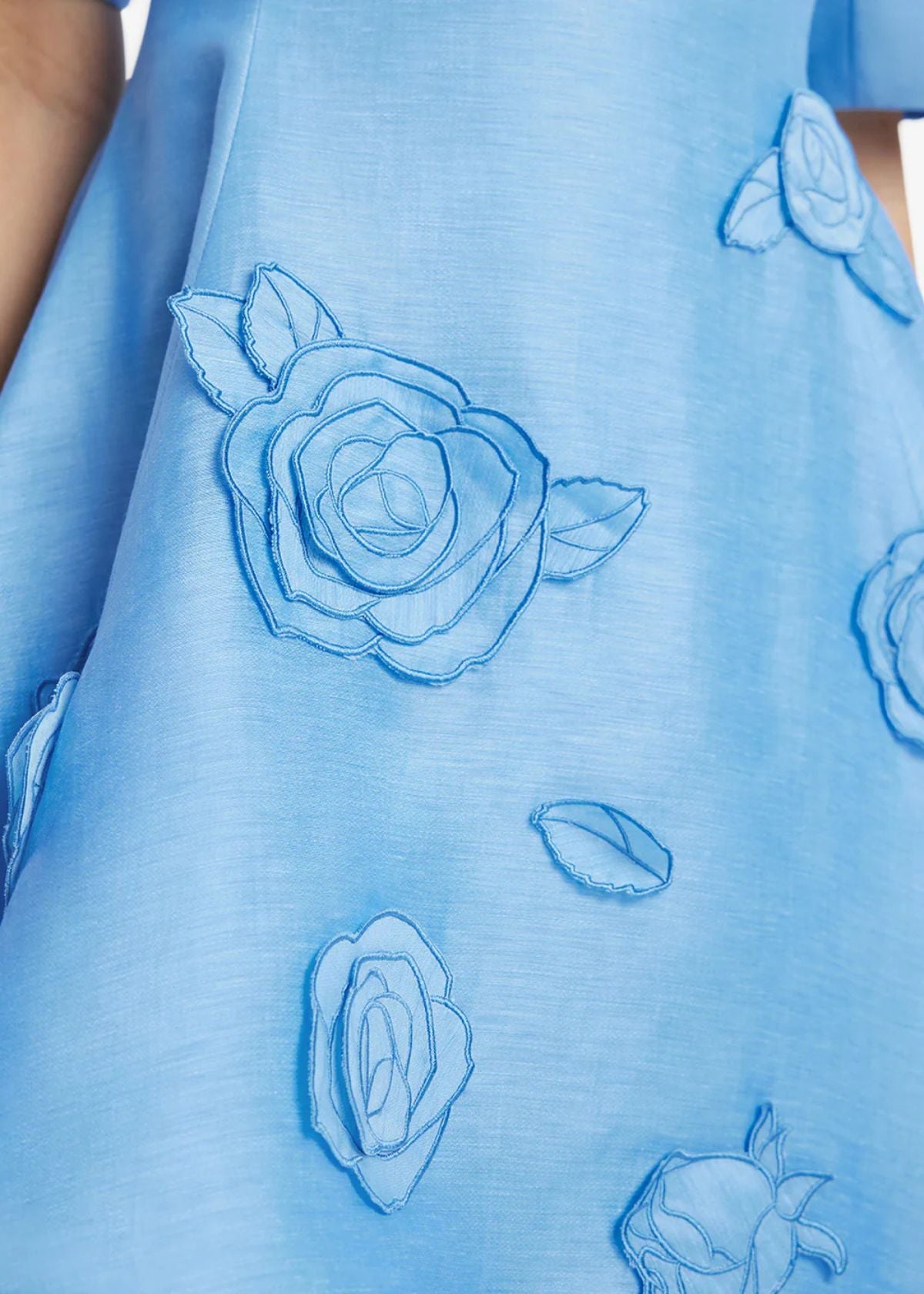 LEO LIN Simona Applique Mini Dress - Pastel Blue