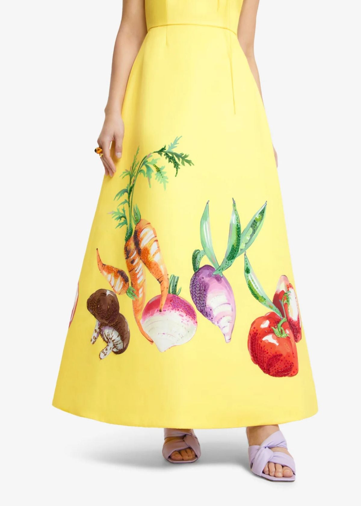 LEO LIN Rianne Applique Maxi Dress - Harvest Print