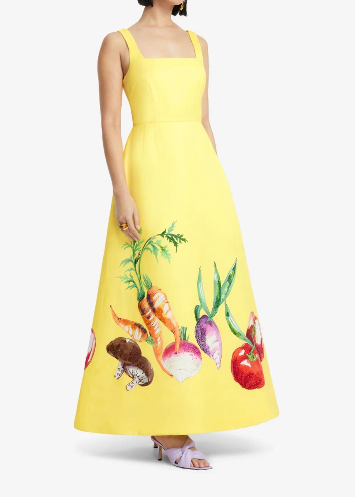 LEO LIN Rianne Applique Maxi Dress - Harvest Print