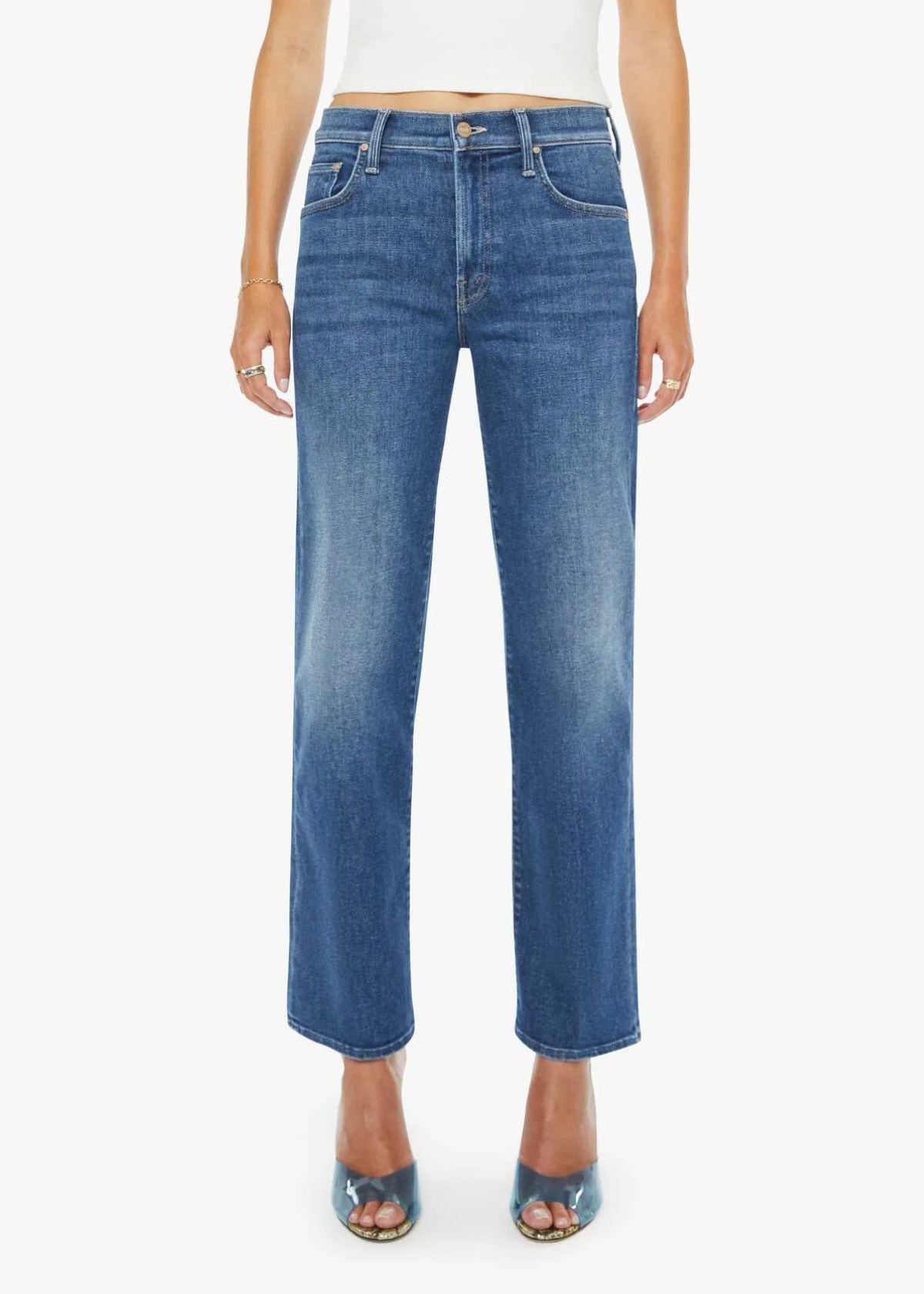 MOTHER Mid Rise Rambler Zip Ankle - Catch My Drift