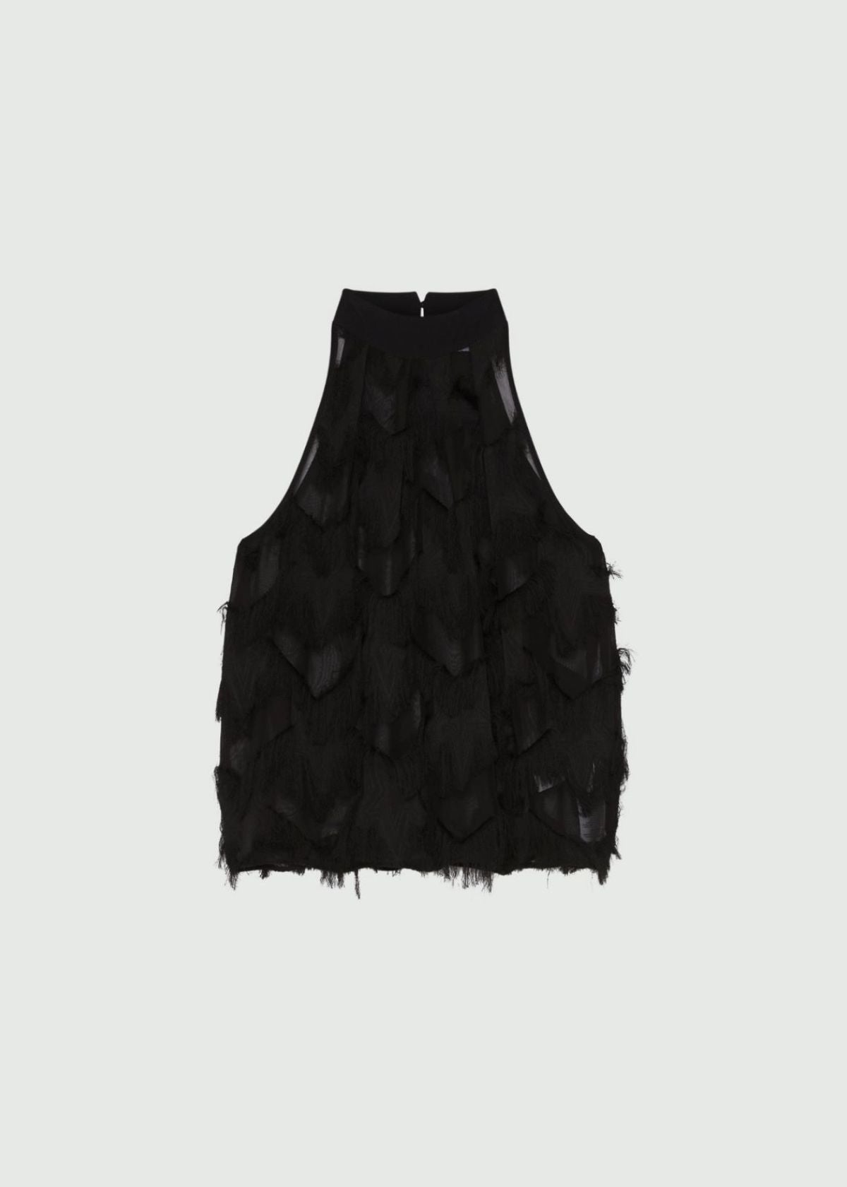MARELLA Gattini Sleeveless Fil Coupé Top - Black