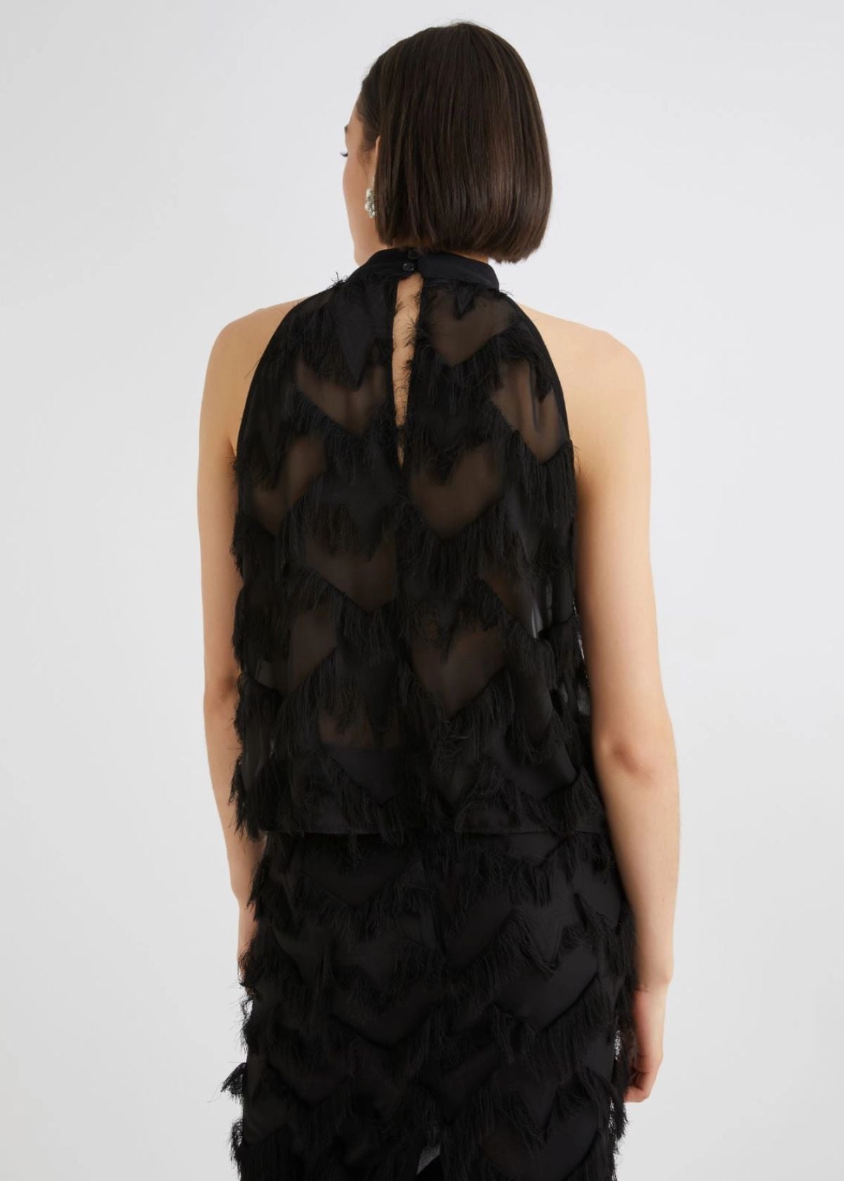 MARELLA Gattini Sleeveless Fil Coupé Top - Black