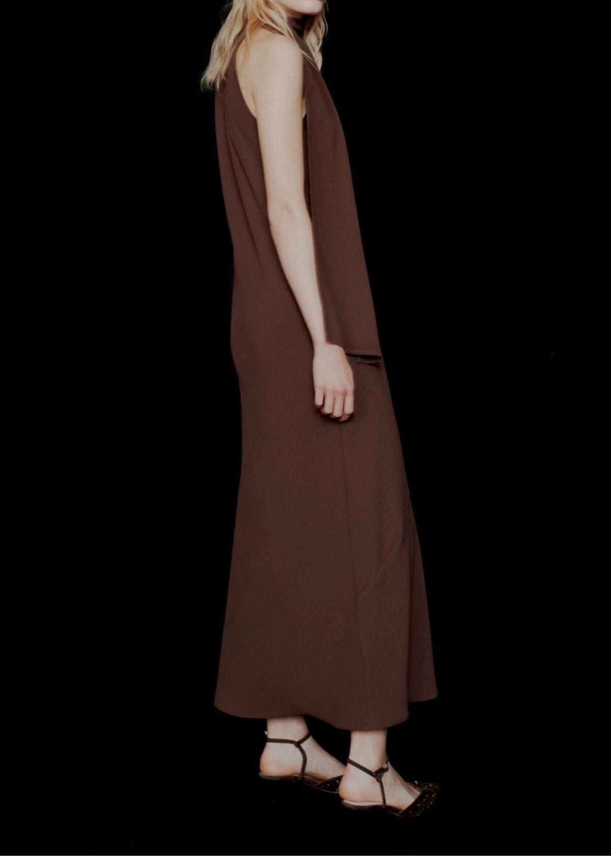 MARELLA Envers Satin Dress - Brown