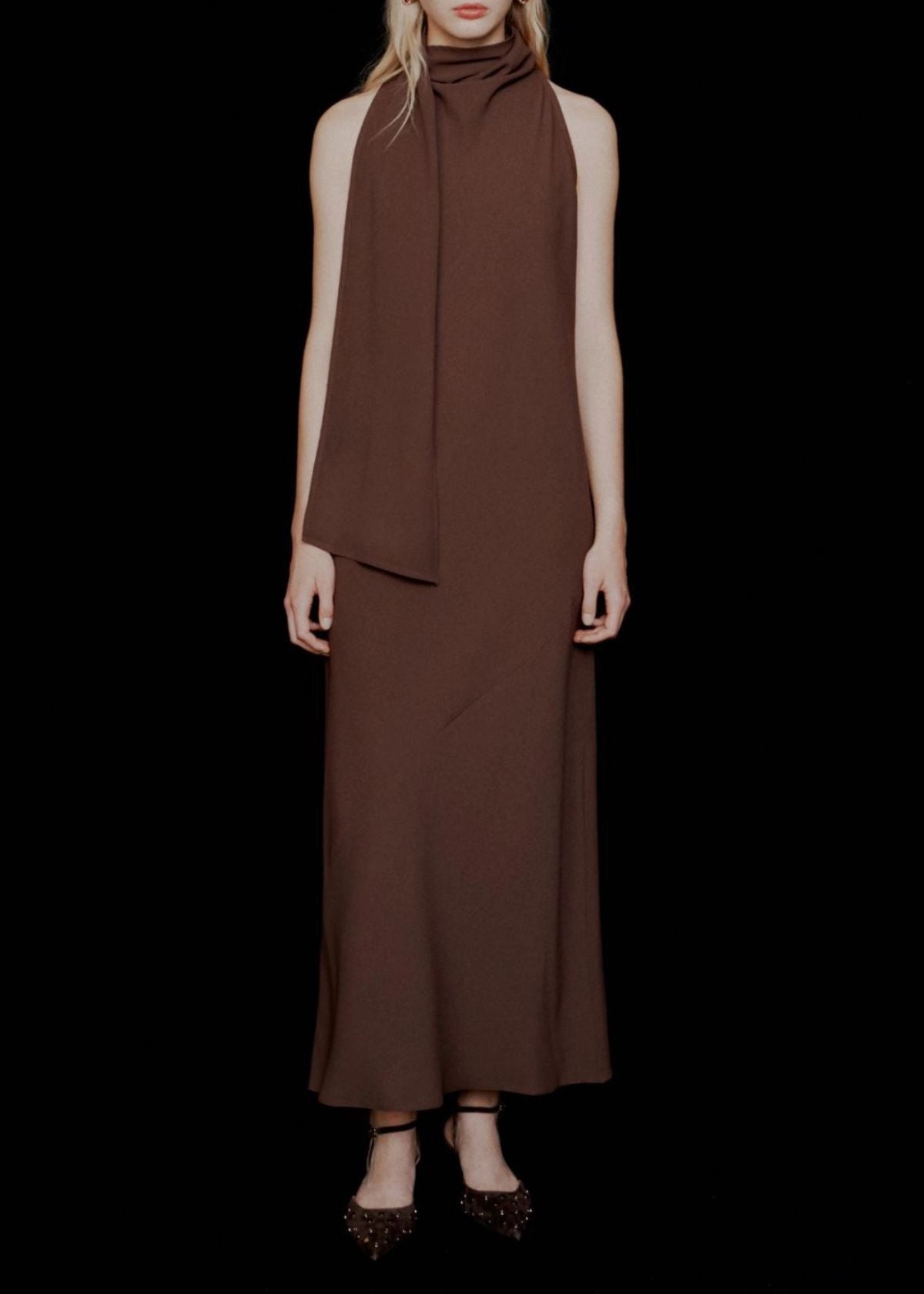 MARELLA Envers Satin Dress - Brown