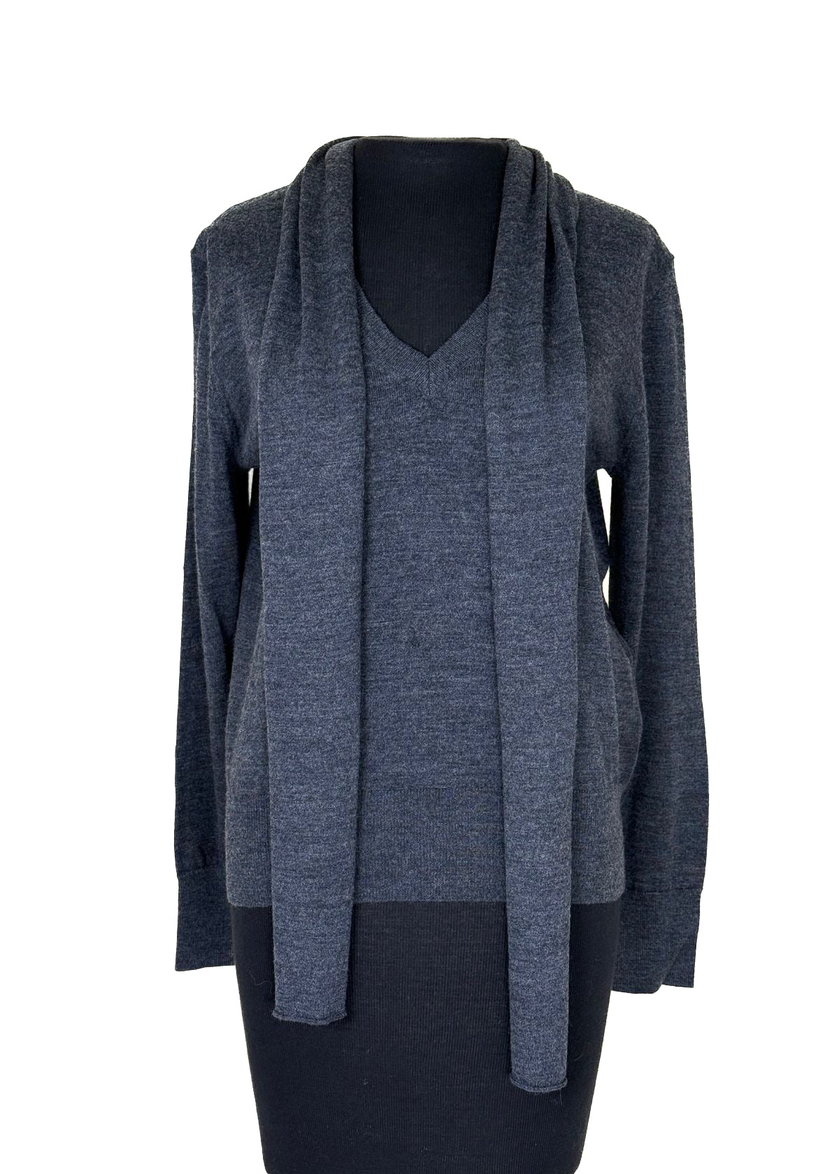 MARELLA Lazzara Sweater with Scarf - Dark Grey