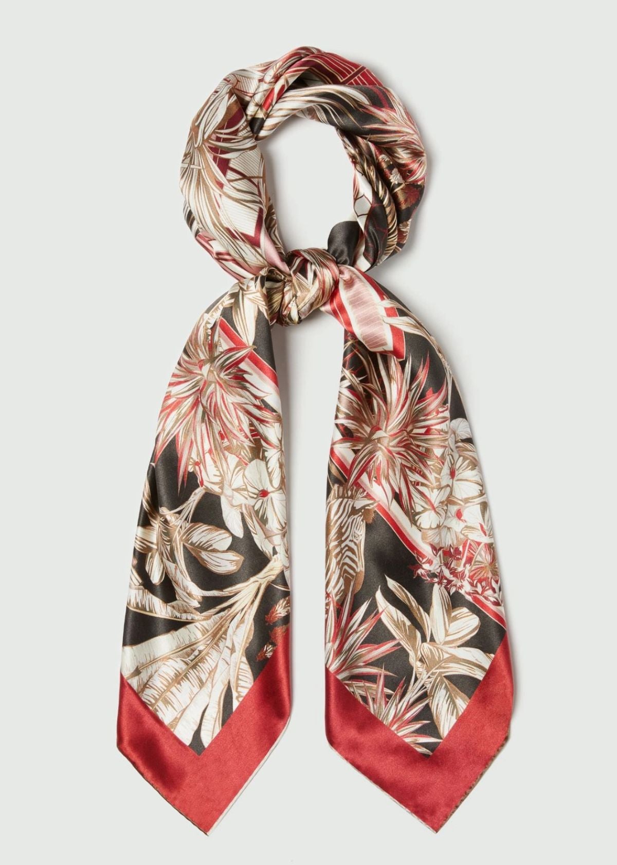 MARELLA Sveglia Silk Satin Scarf - Tobacco