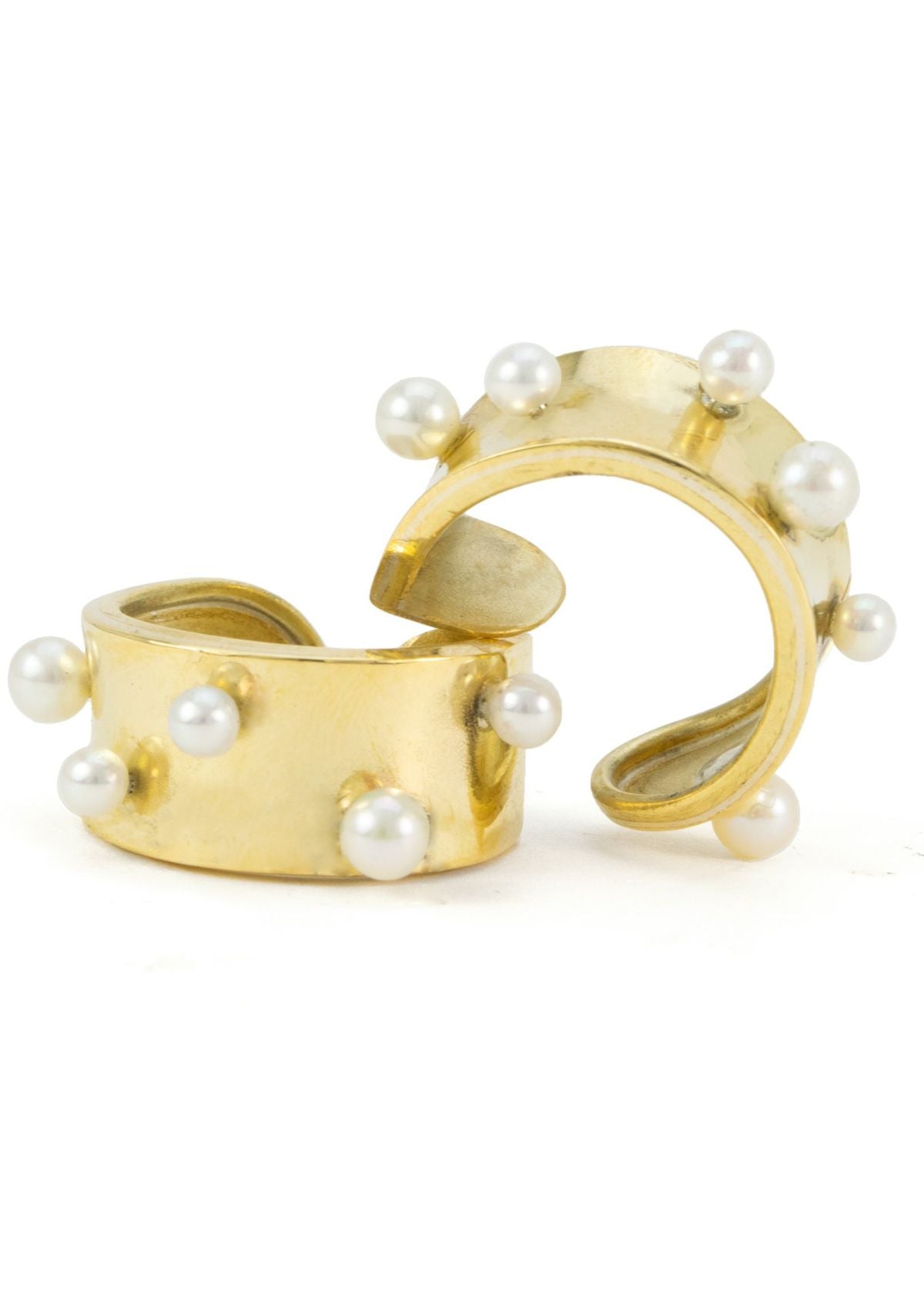 MARGARET ELLIS Pearl Joan Hoop Earring - Bronze