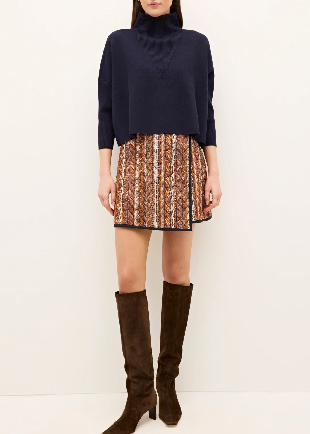 MARIE OLIVER Claudie Popover Sweater - Navy