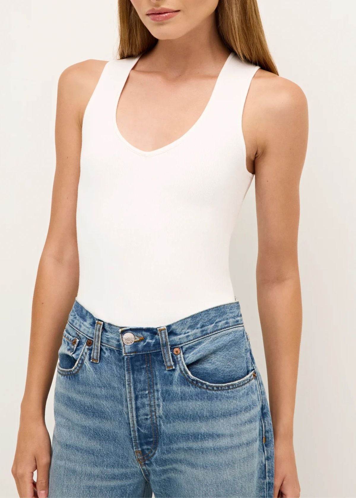 MARIE OLIVER Miranda Tank Top - Cool White