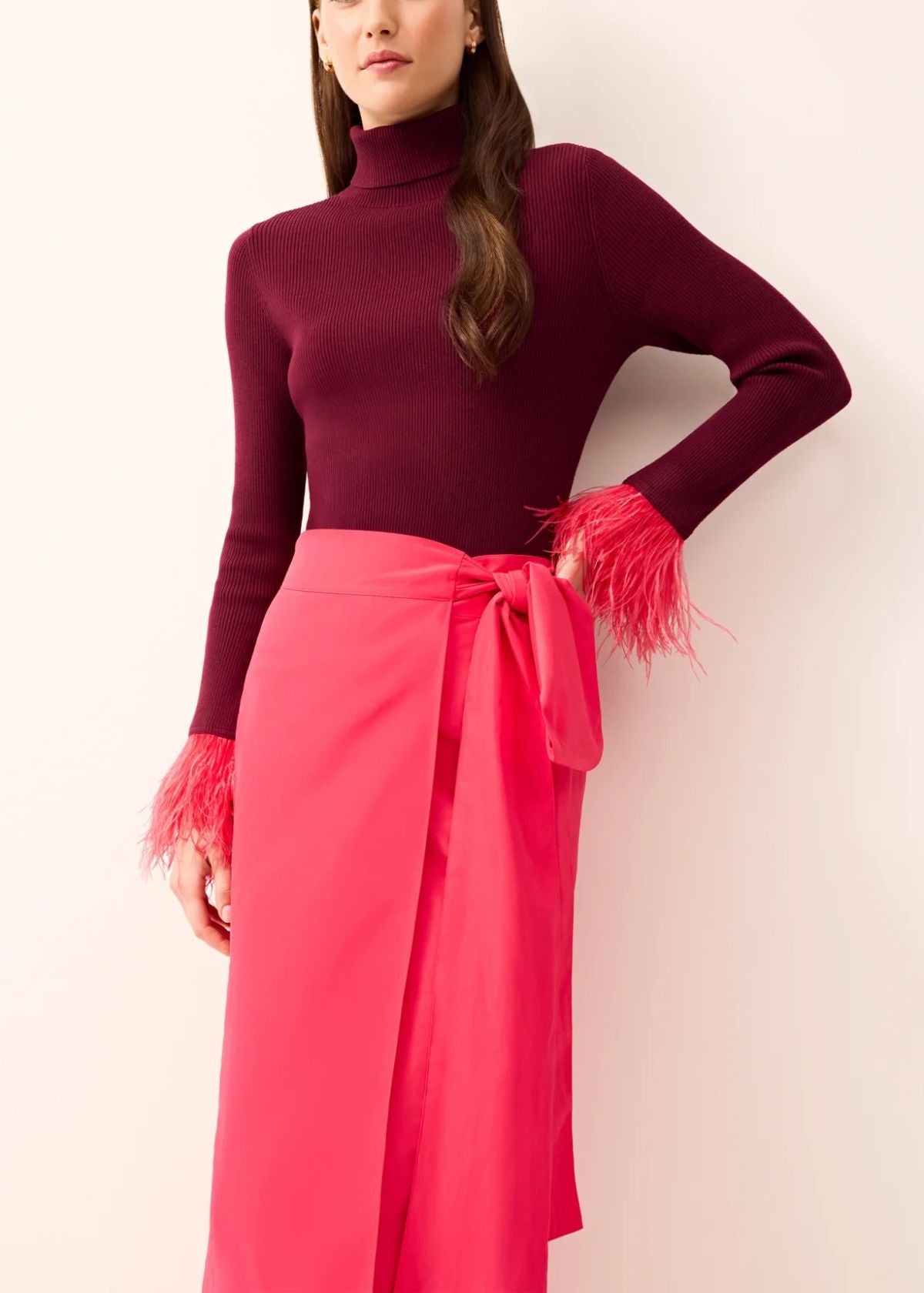 MARIE OLIVER Georgina Skirt - Cerise