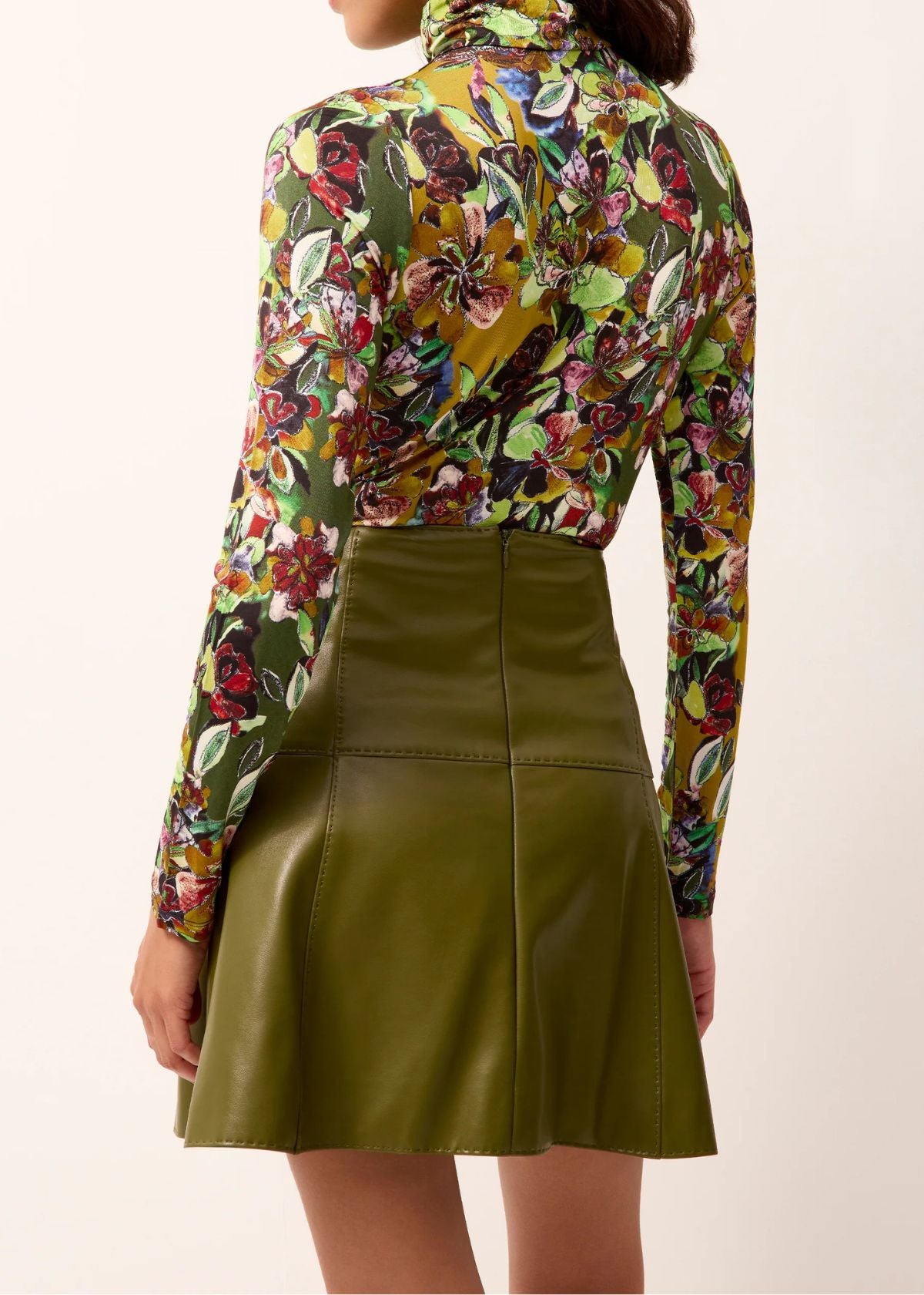 MARIE OLIVER Crawford Mini Skirt - Juniper Green
