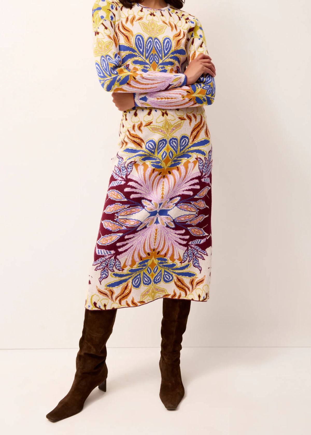 MARIE OLIVER Janis Knit Midi Skirt - Hydrofleur
