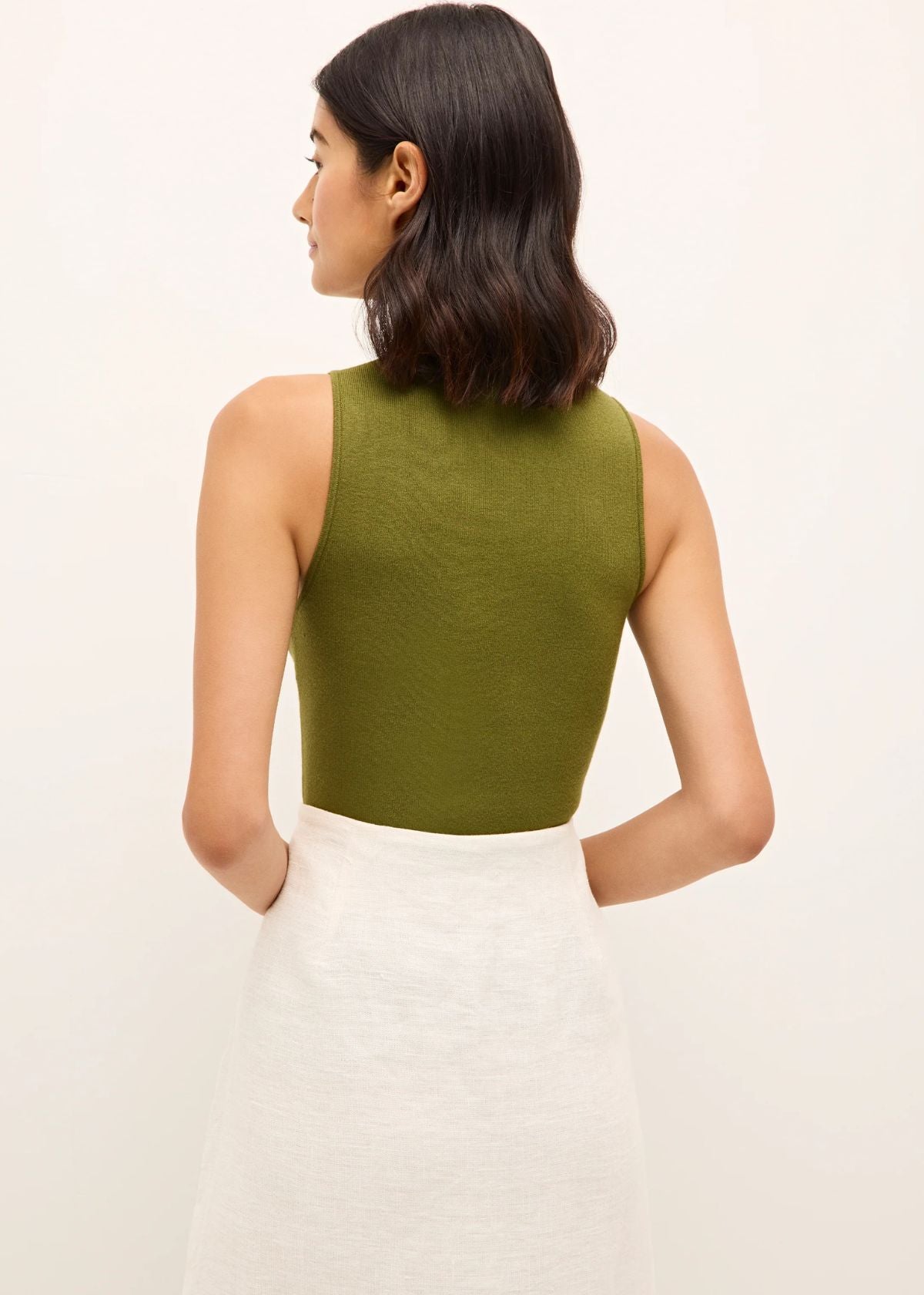 MARIE OLIVER Miranda Tank Top - Pesto