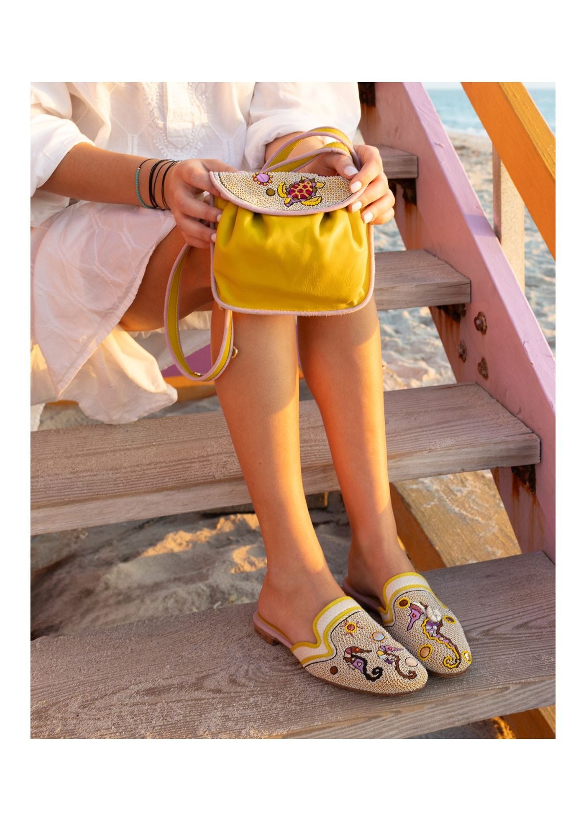 MEHER KAKALIA Hikkaduwa Slipper - Magma White/Lilac