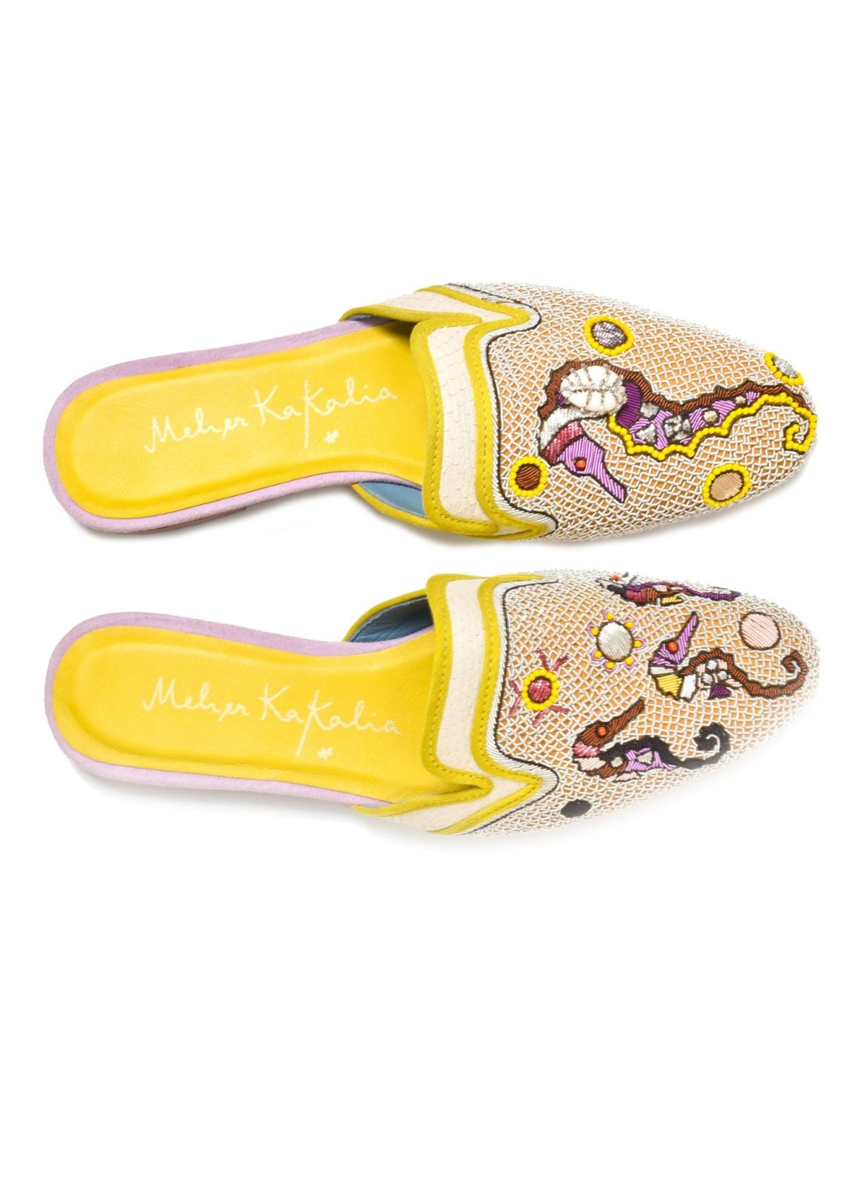 MEHER KAKALIA Hikkaduwa Slipper - Magma White/Lilac