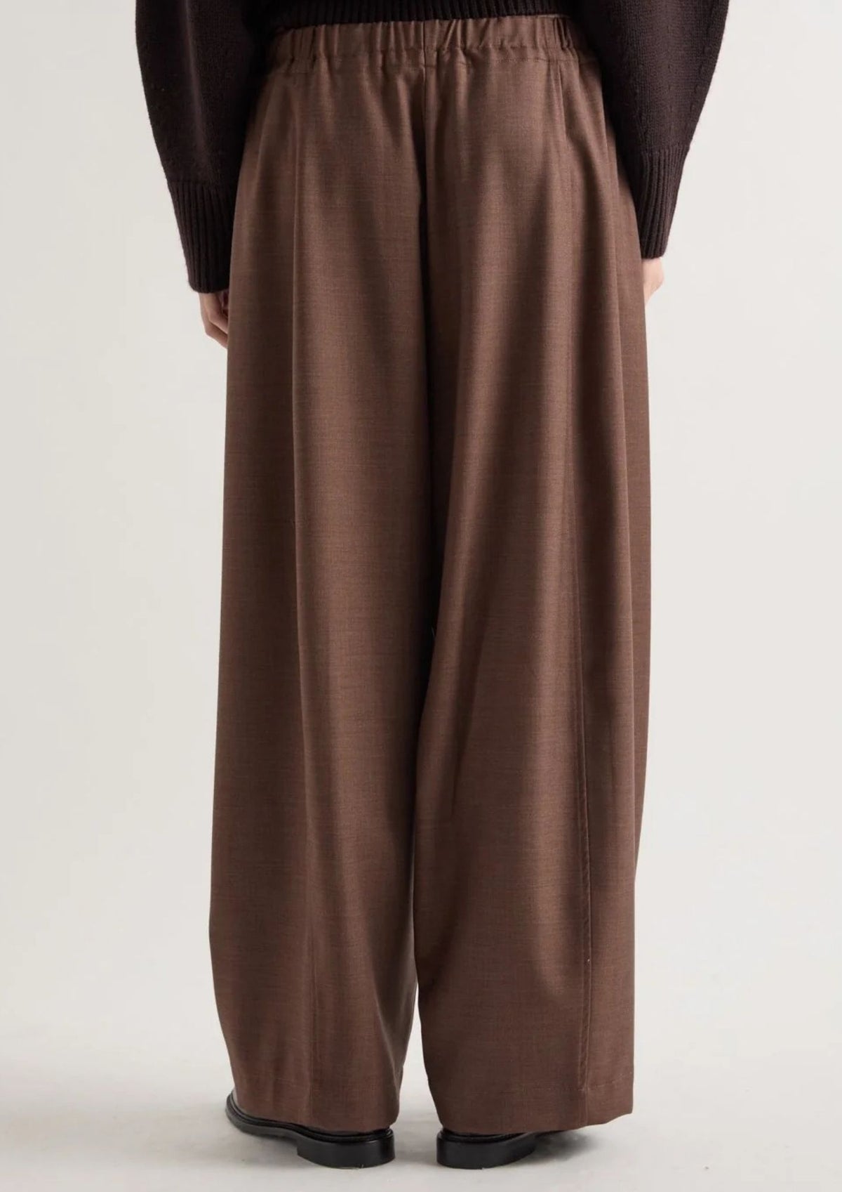 MEIMEIJ Wide Leg Drawstring Pant - Bison