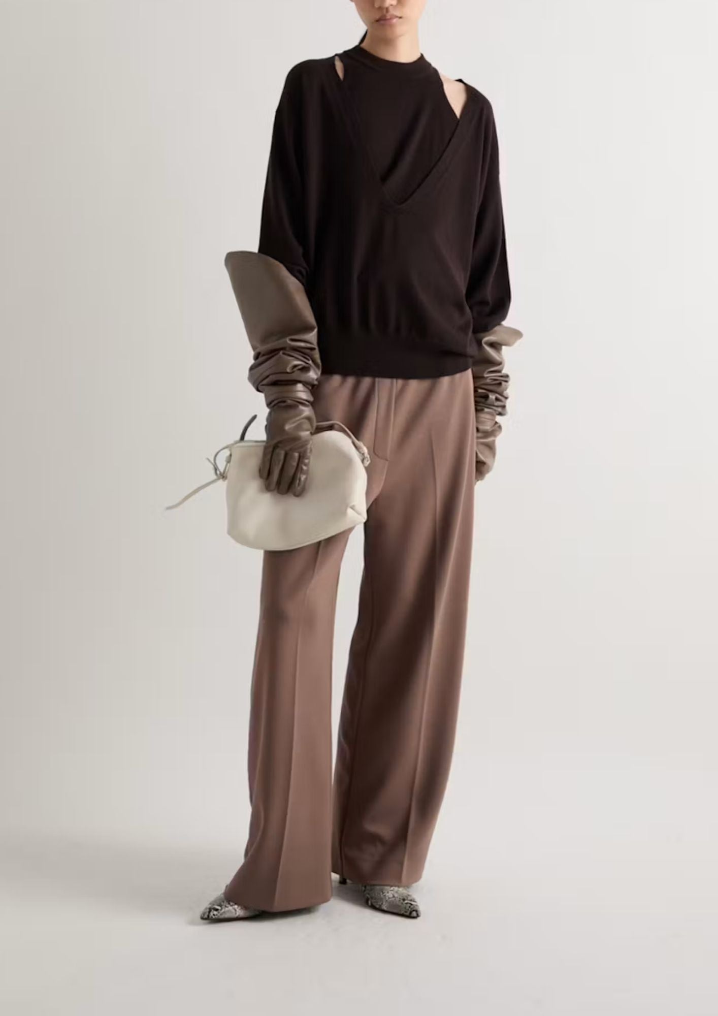 MEIMEIJ Two Piece Sweater Set - Hot Coffee