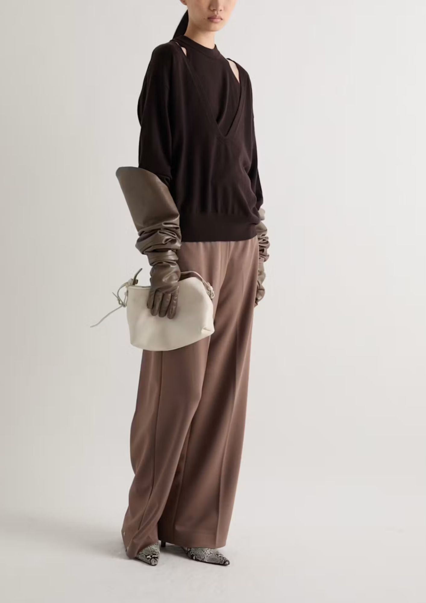 MEIMEIJ Two Piece Sweater Set - Hot Coffee
