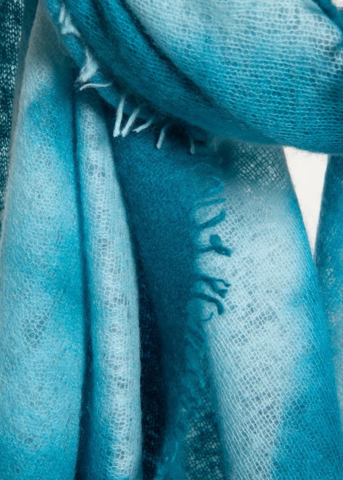 MIRROR IN THE SKY Lightweight Open Knitted Tie Dye Shawl - Bodywork & Morning Glory