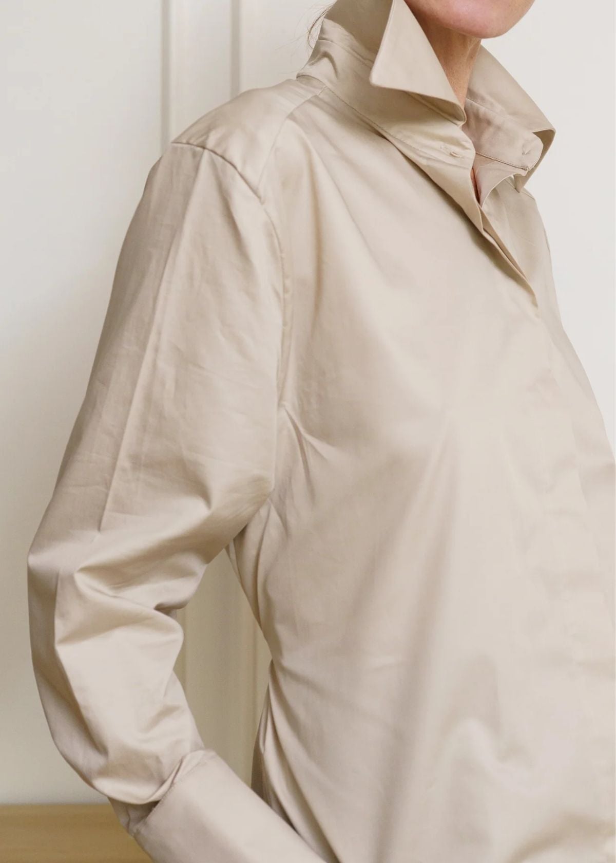 MONICA NERA Eva Top - Oat Beige