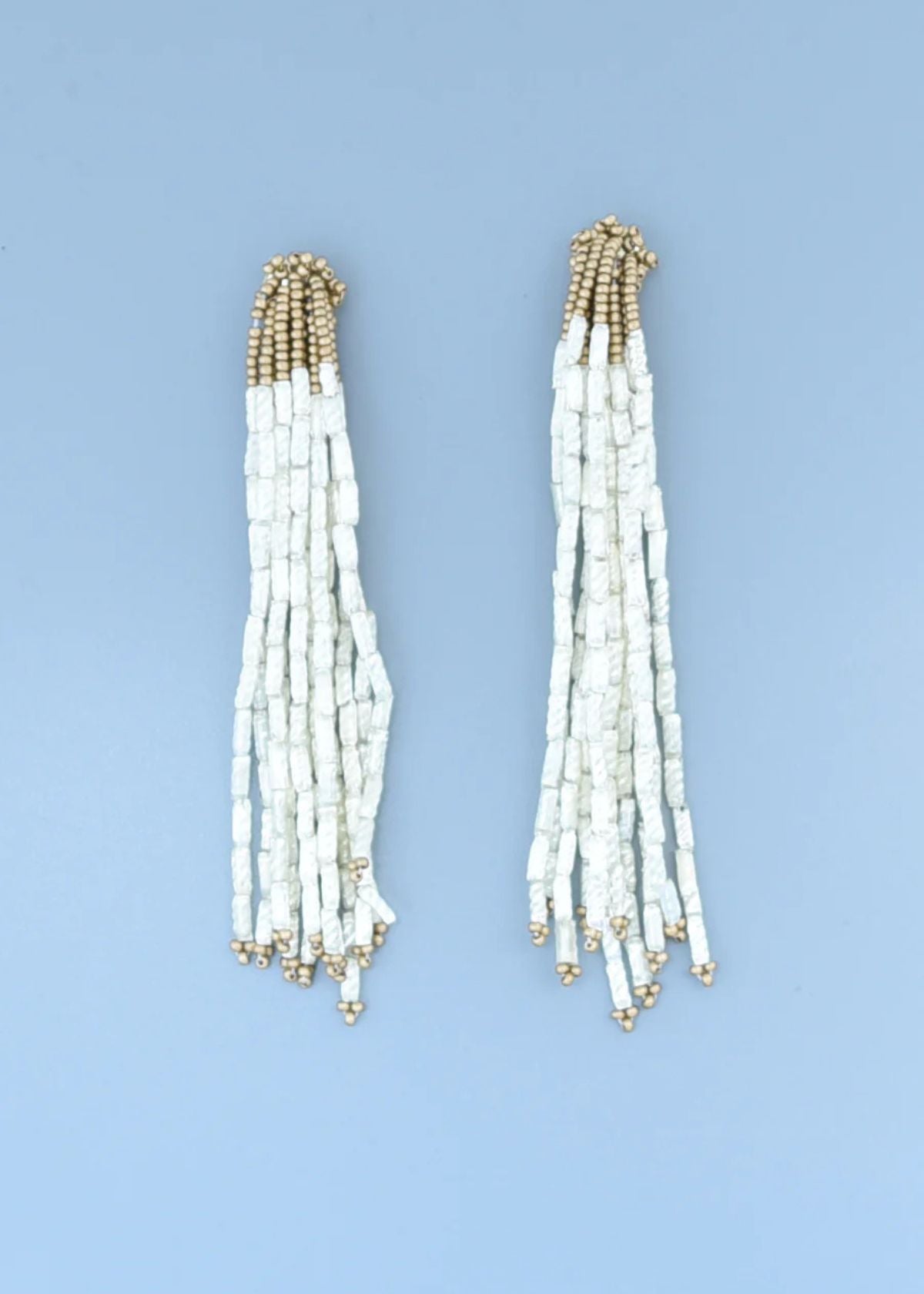 MONSHIRO Soufflé Glass Beads Fringe Earring