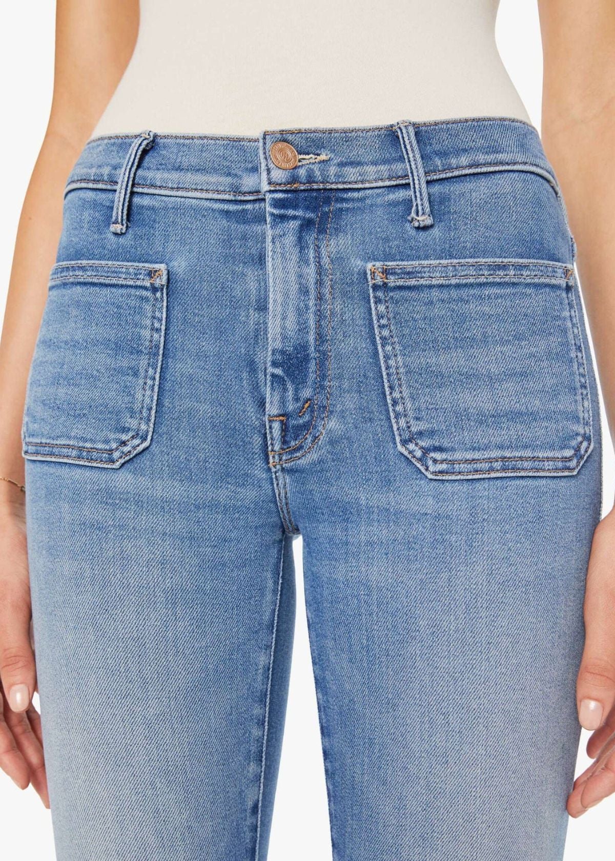 MOTHER The Patch Pocket Weekender Jean - Poppin' Wheelies