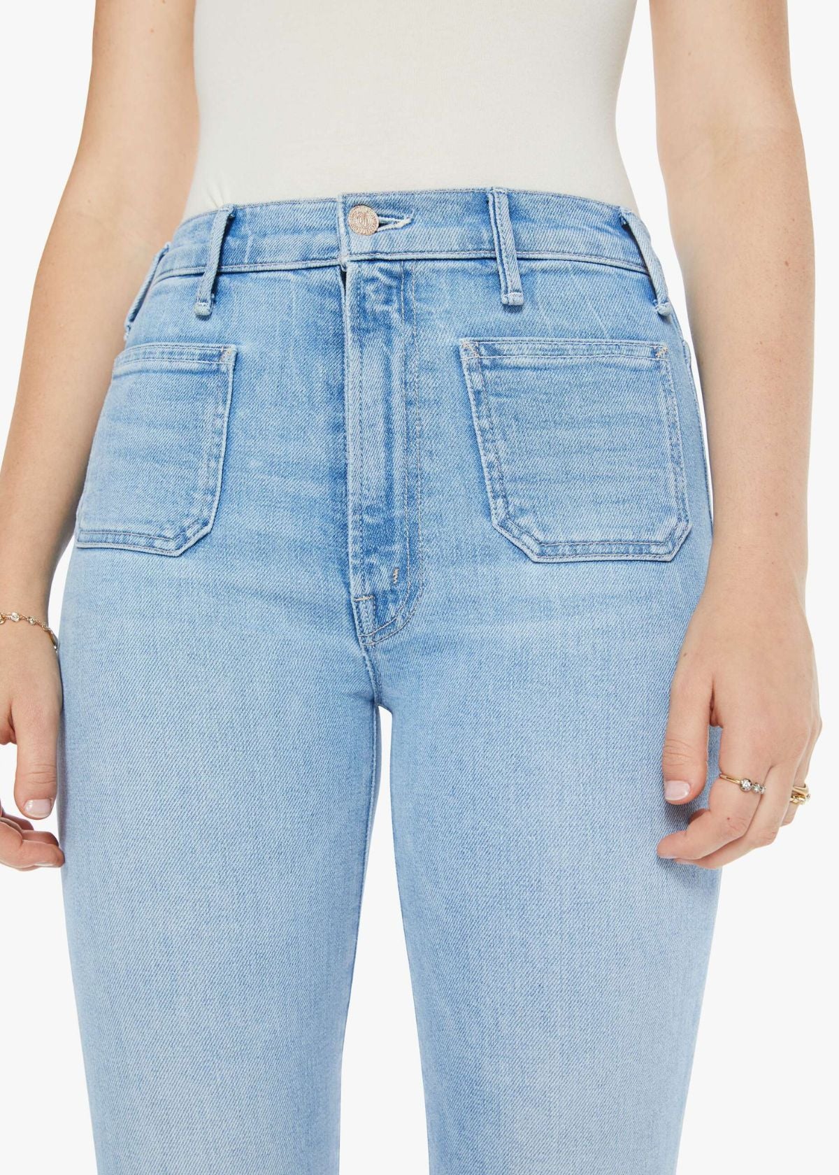 MOTHER Hustler Patch Pocket Ankle Jean - Tune in Tune out