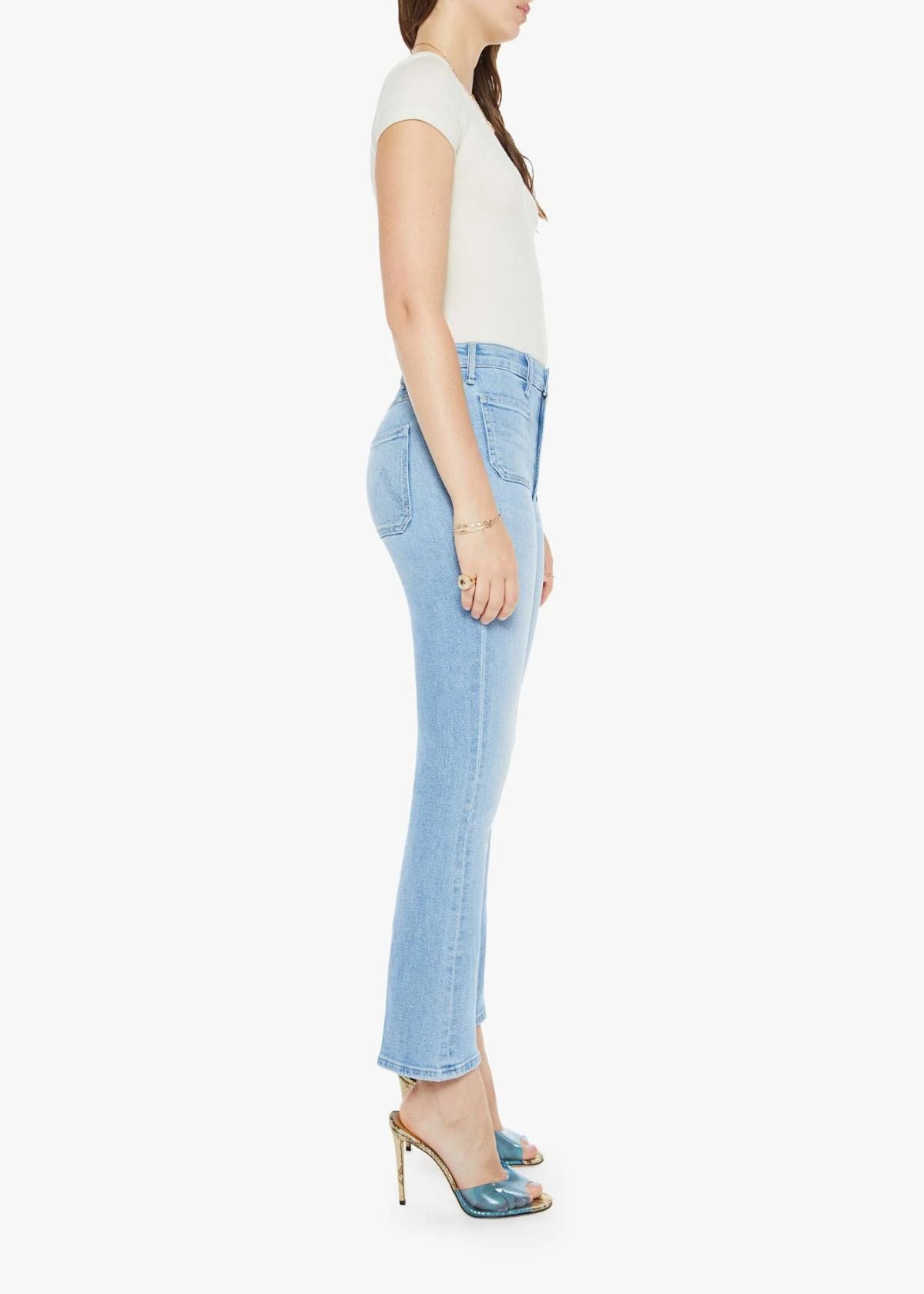 MOTHER Hustler Patch Pocket Ankle Jean - Tune in Tune out