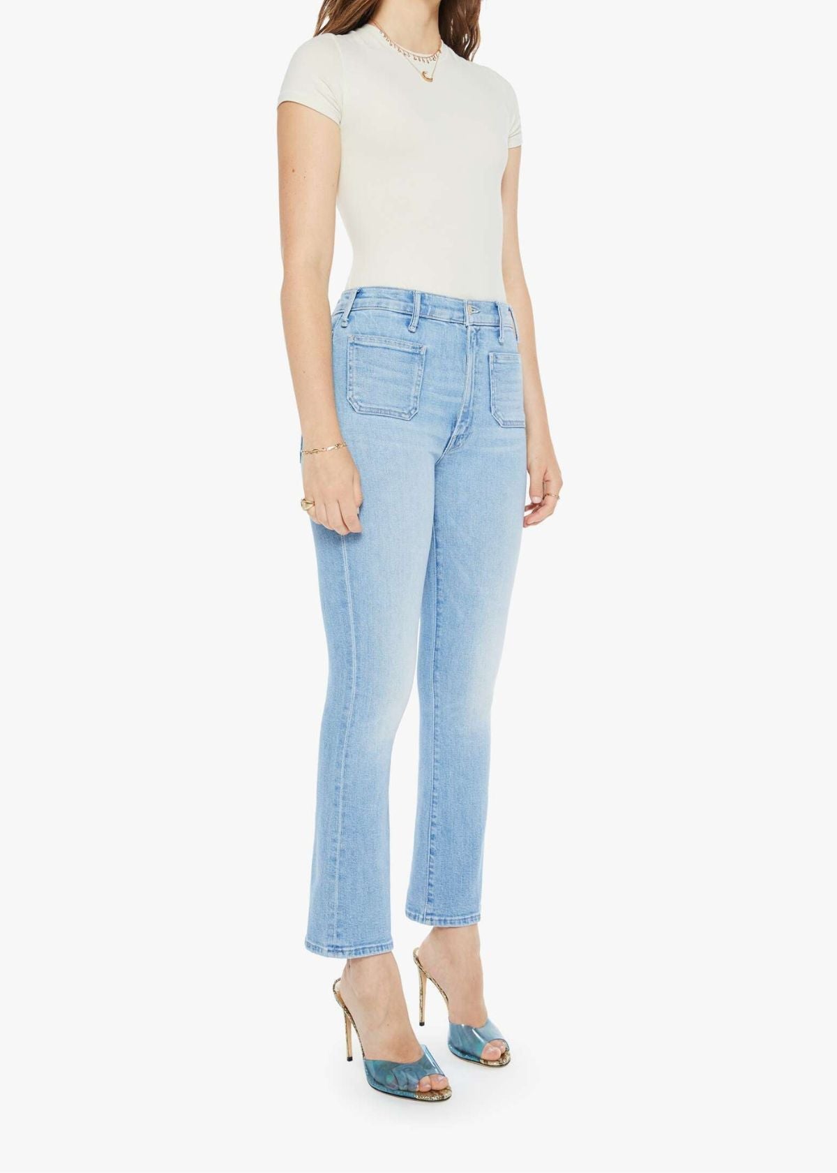 MOTHER Hustler Patch Pocket Ankle Jean - Tune in Tune out