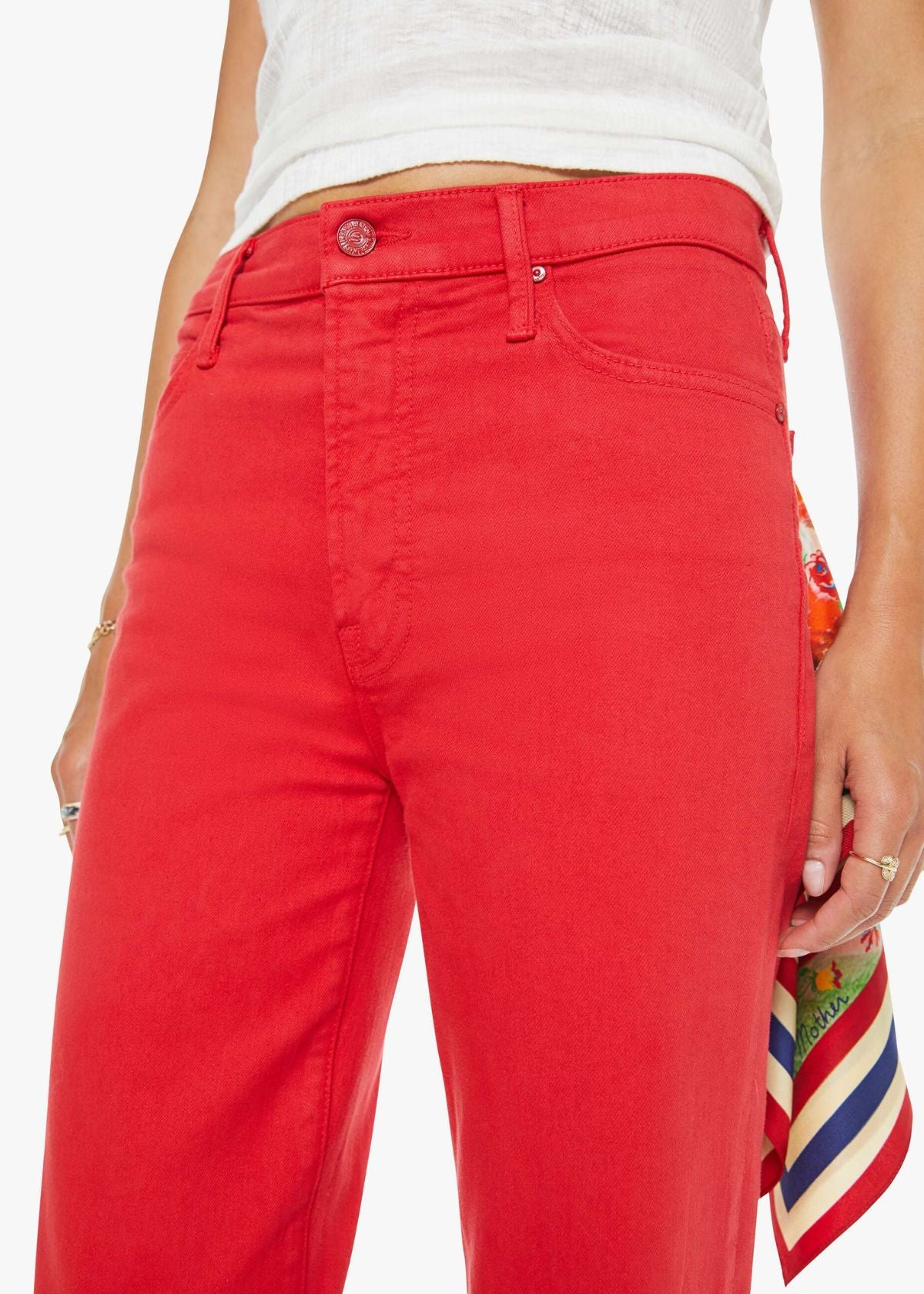 MOTHER The Kick it Jean - Tango Red