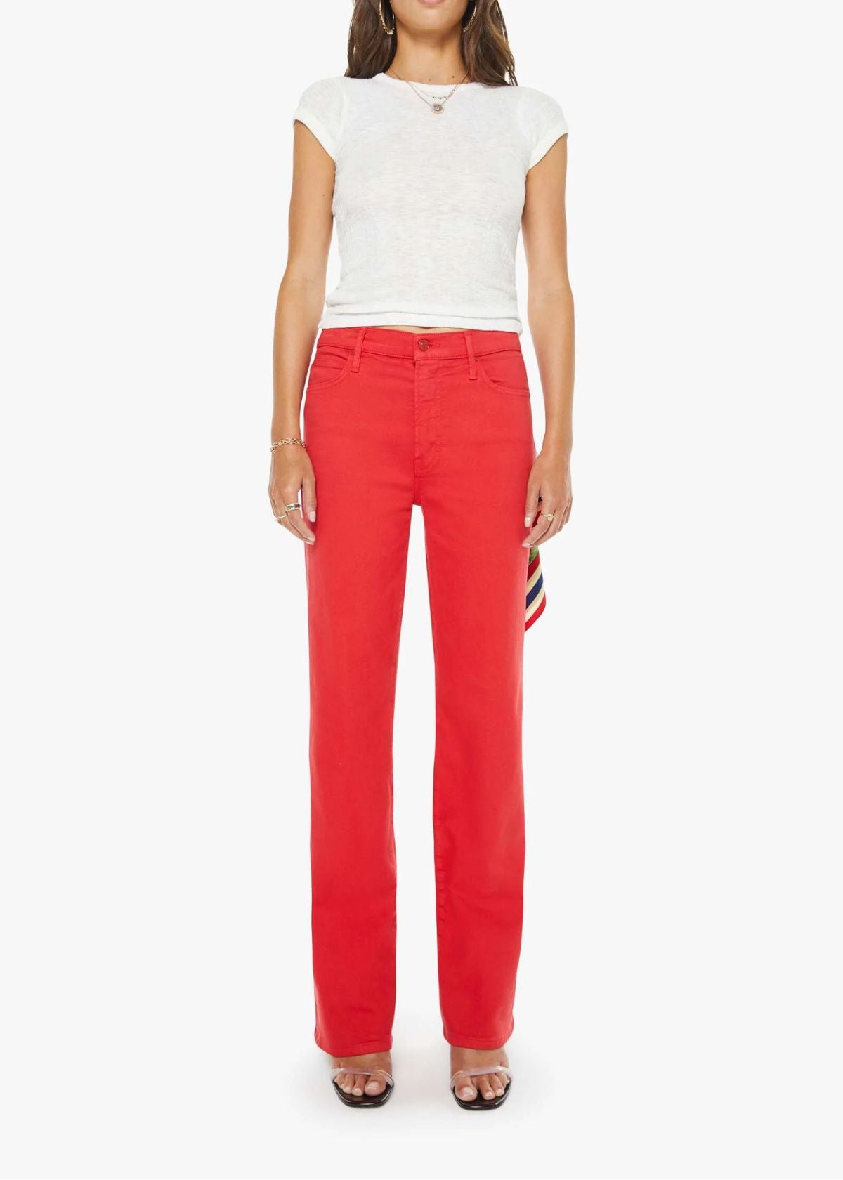 MOTHER The Kick it Jean - Tango Red