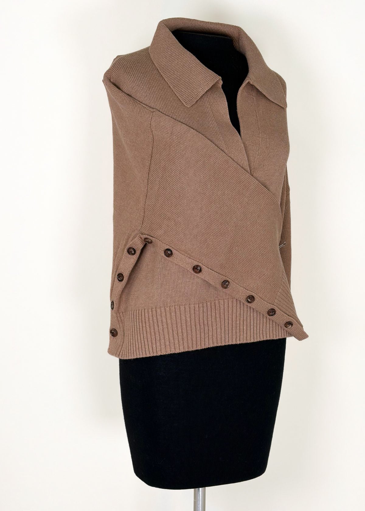 NAADAM Cotton Cashmere Mixed Media Convertible Polo Set - Camel