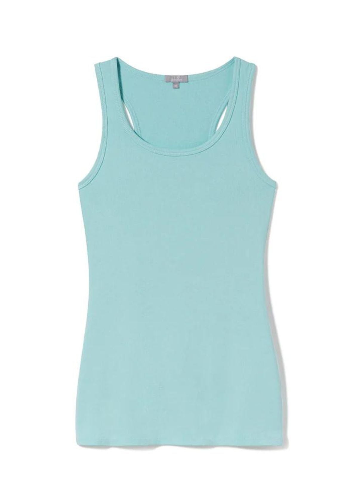 PJ HARLOW Rib Knit Racerback Charlie Tank - Aqua