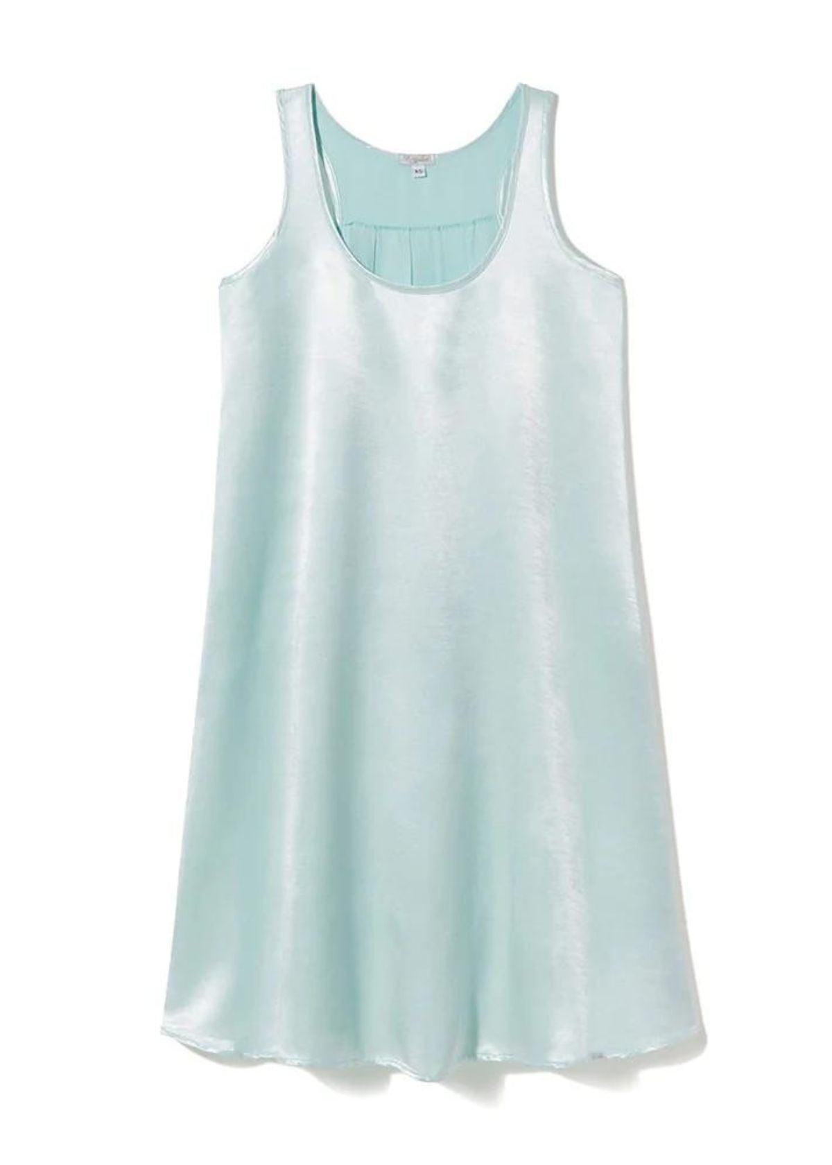 PJ HARLOW Jessica Satin Nightgown - Aqua