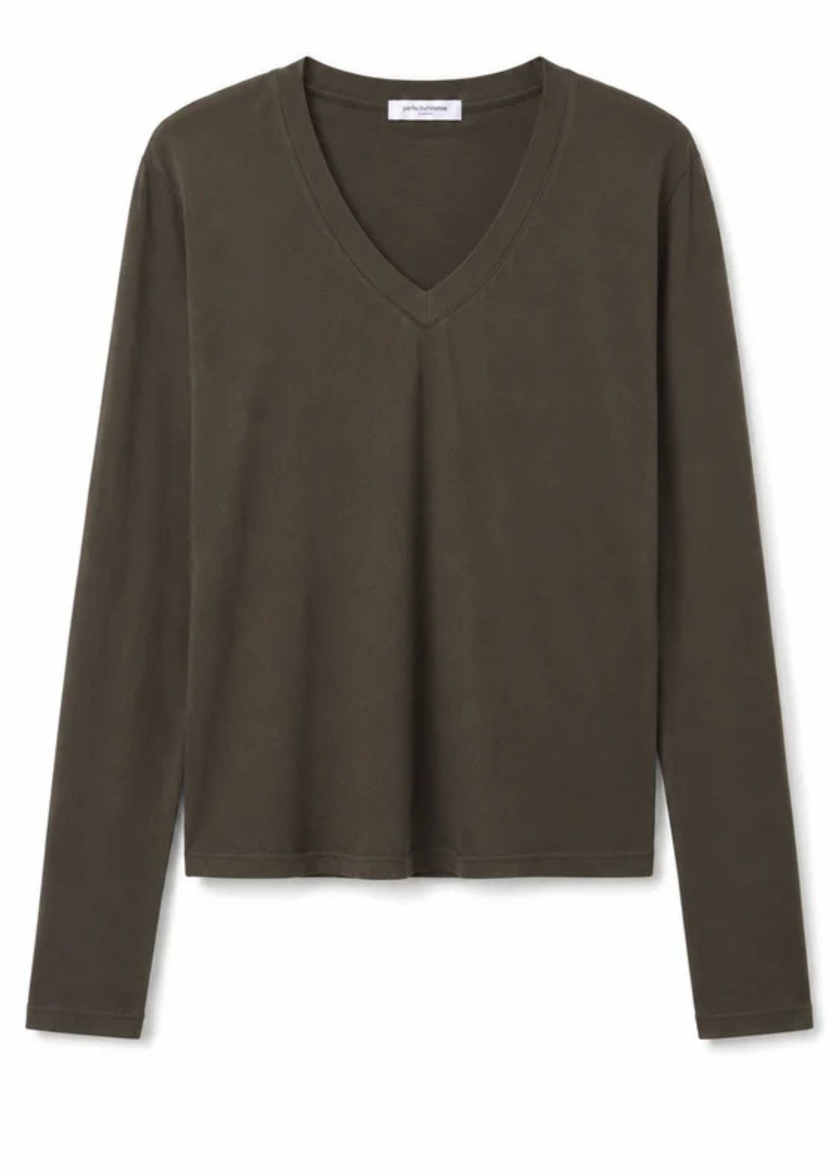 PERFECT WHITE TEE Hendrix Long Sleeve Top - Dark Olive