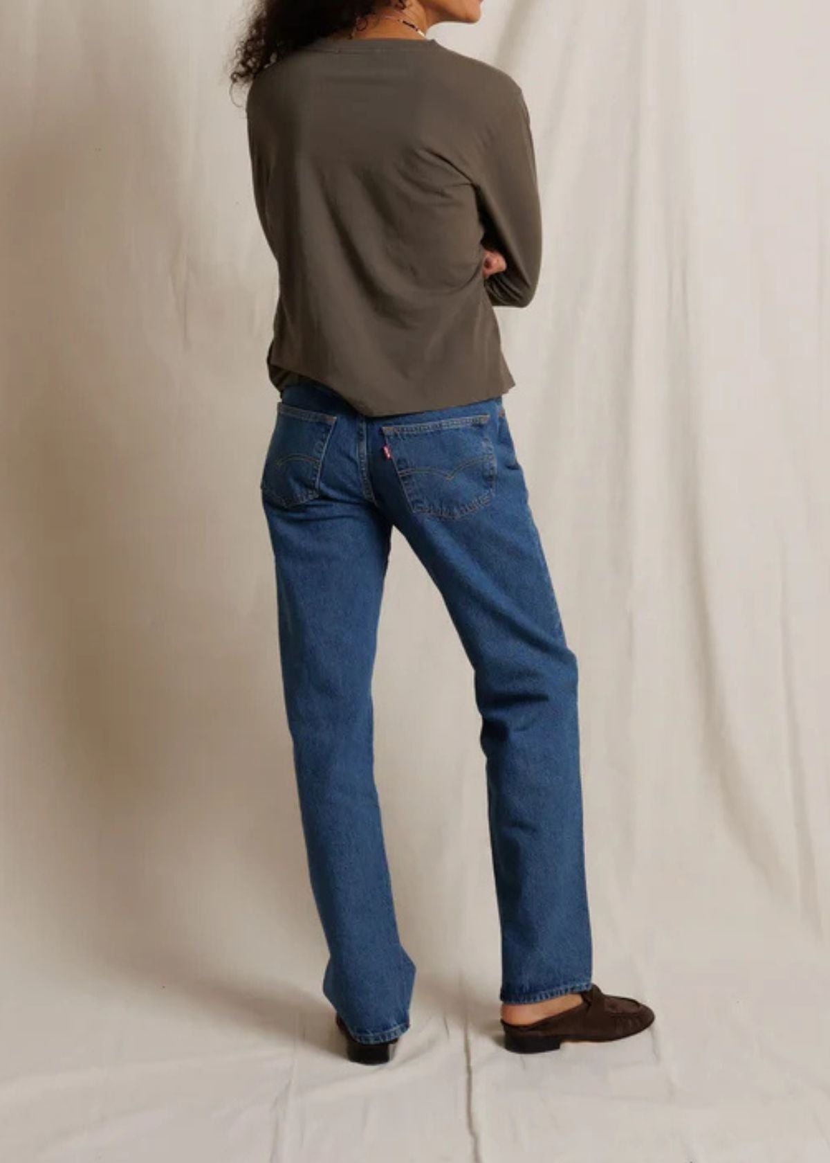 PERFECT WHITE TEE Hendrix Long Sleeve Top - Dark Olive