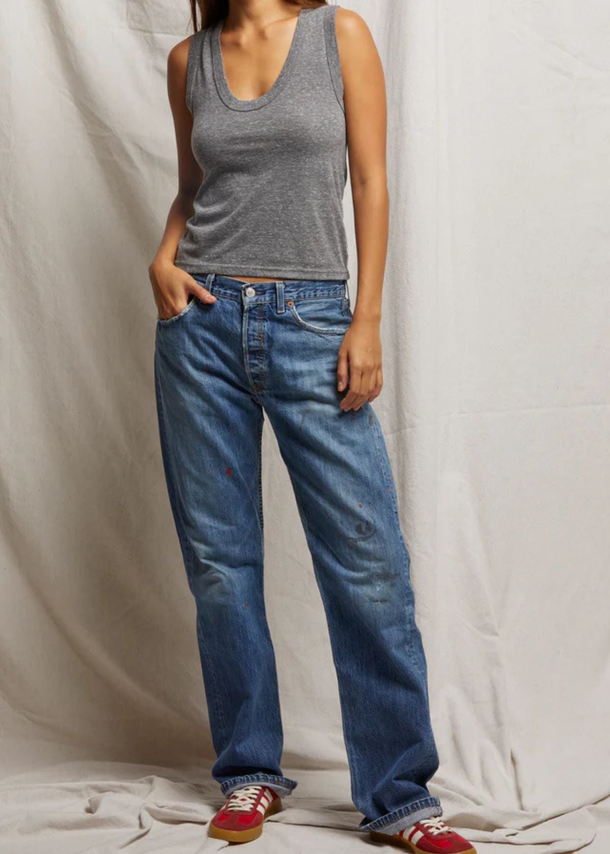 PERFECT WHITE TEE Khara Tank Top - Heather Grey