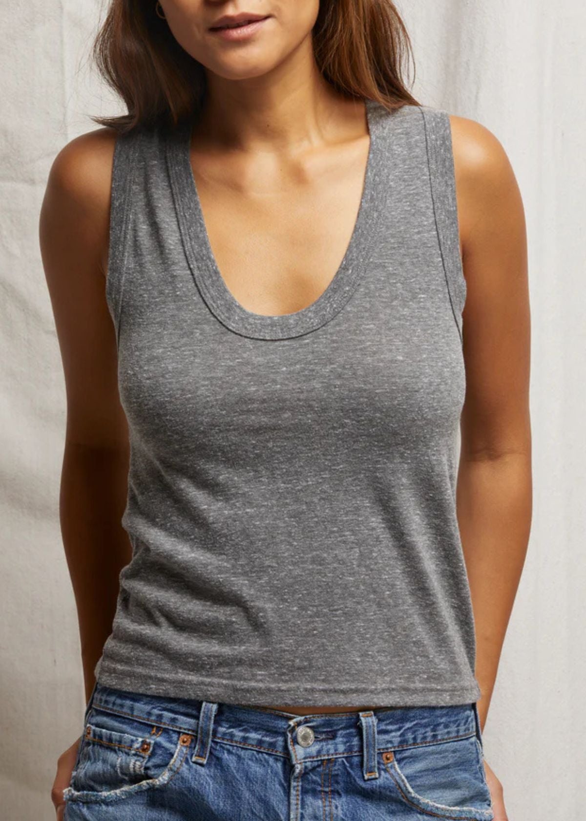 PERFECT WHITE TEE Khara Tank Top - Heather Grey