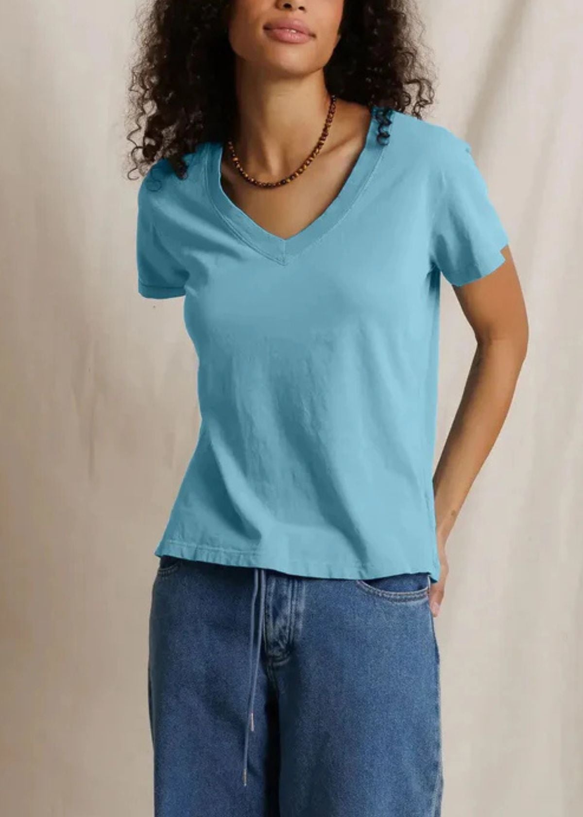 PERFECT WHITE TEE Hendrix Boxy Tee - Milky Blue