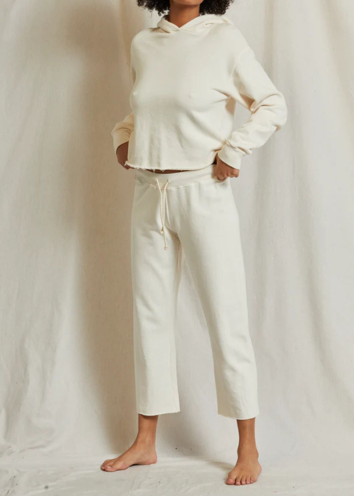 PERFECT WHITE TEE Jamaica Fleece Drawstring Pant - Sugar