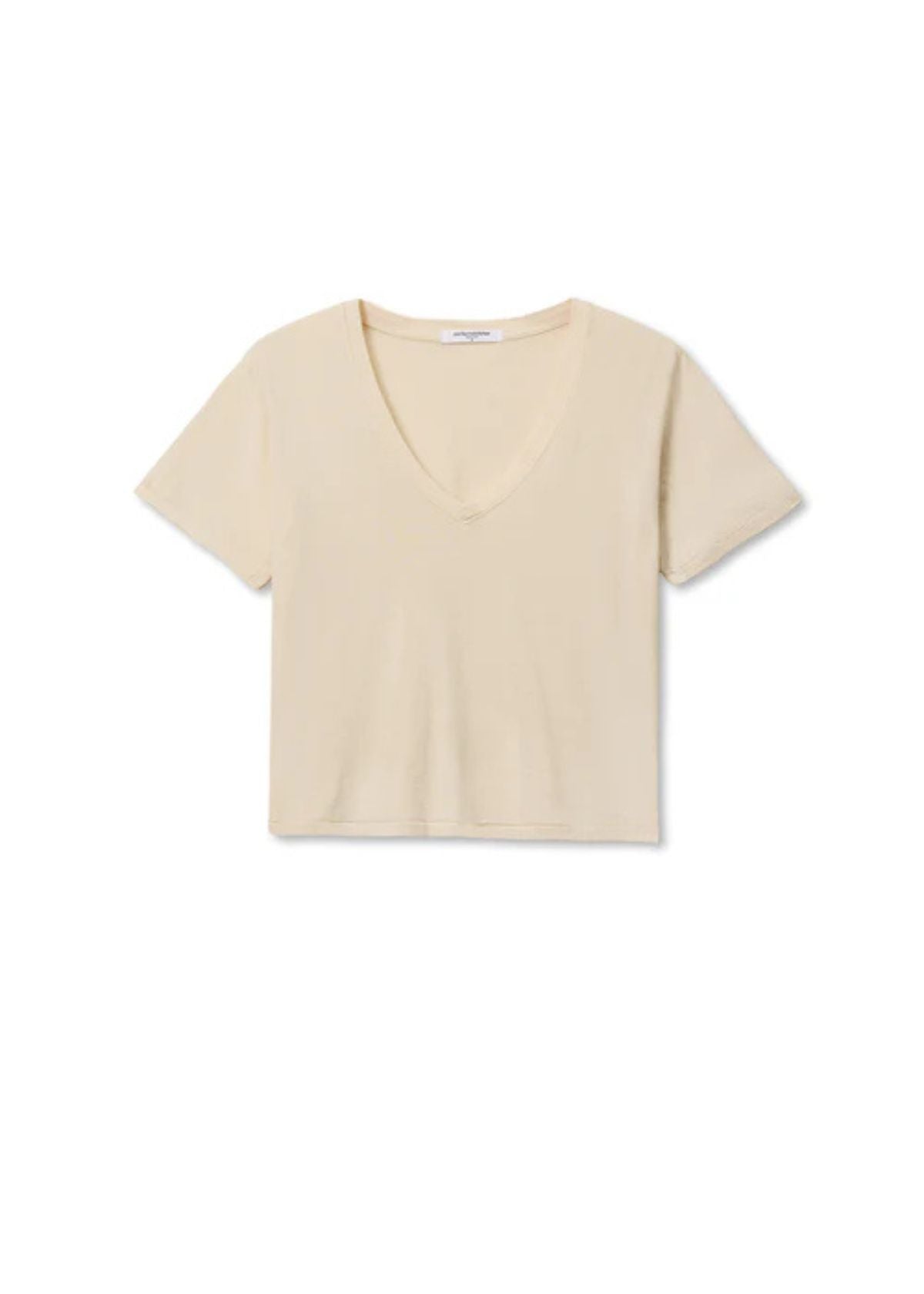 PERFECT WHITE TEE Beckett Cotton V-Neck Tee - Sugar