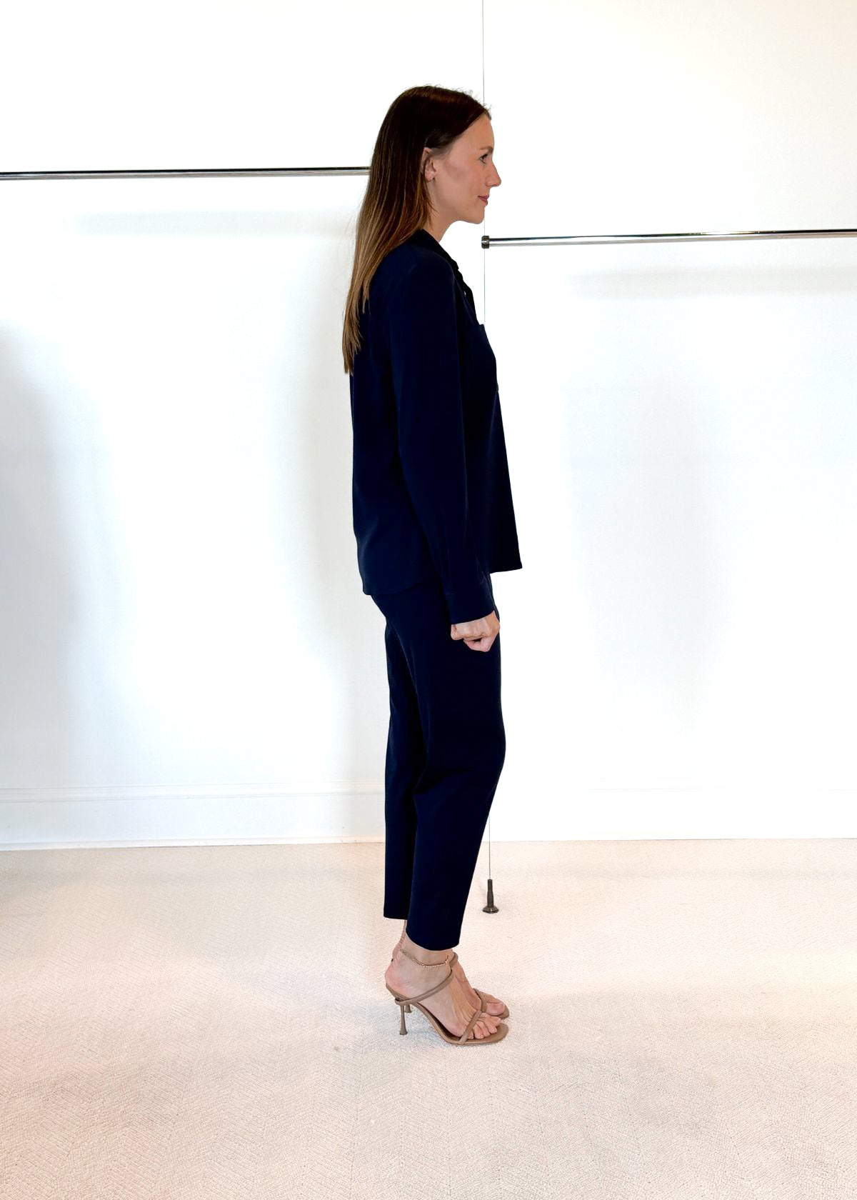 PETER COHEN Wool Knit Jersey Pedal Pant - Blue