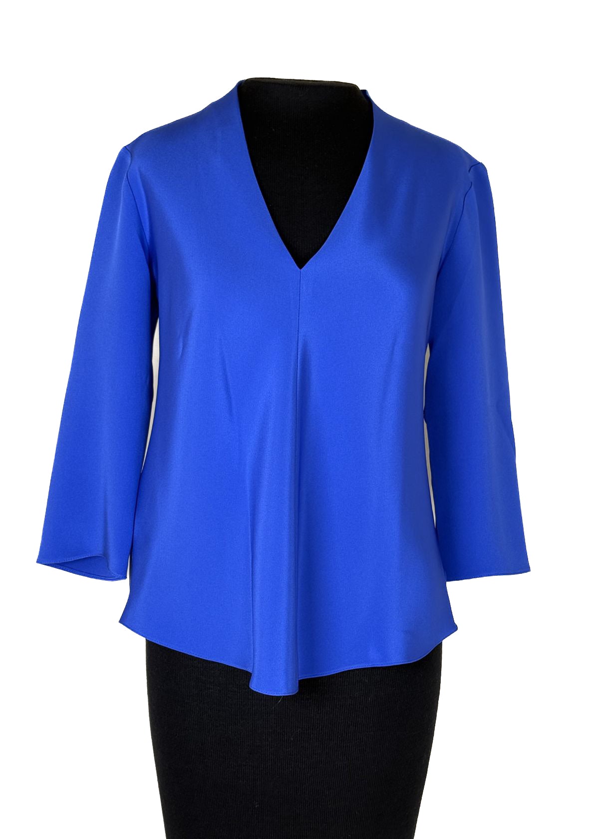 PETER COHEN Long Sleeve Tuck Top - Nu Blue