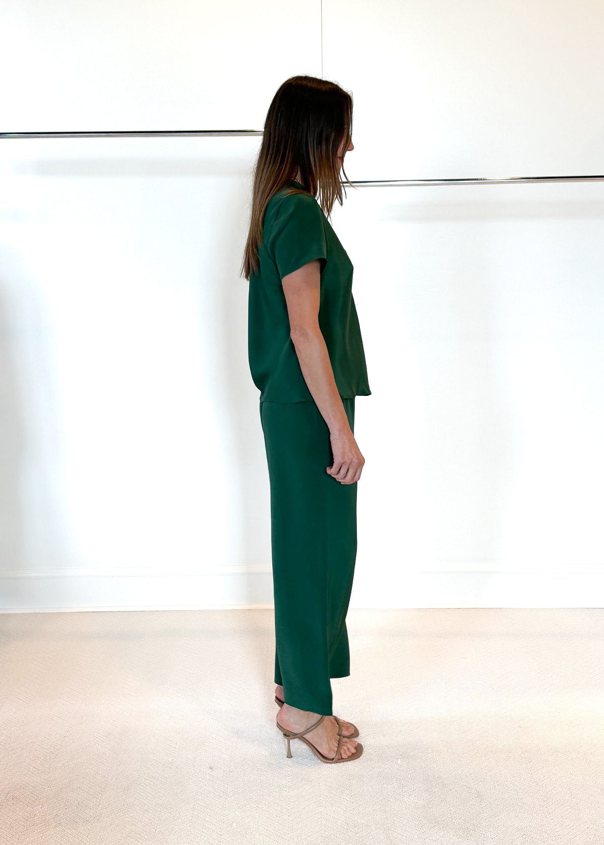 PETER COHEN Cropped Pull-On Pant - Emerald