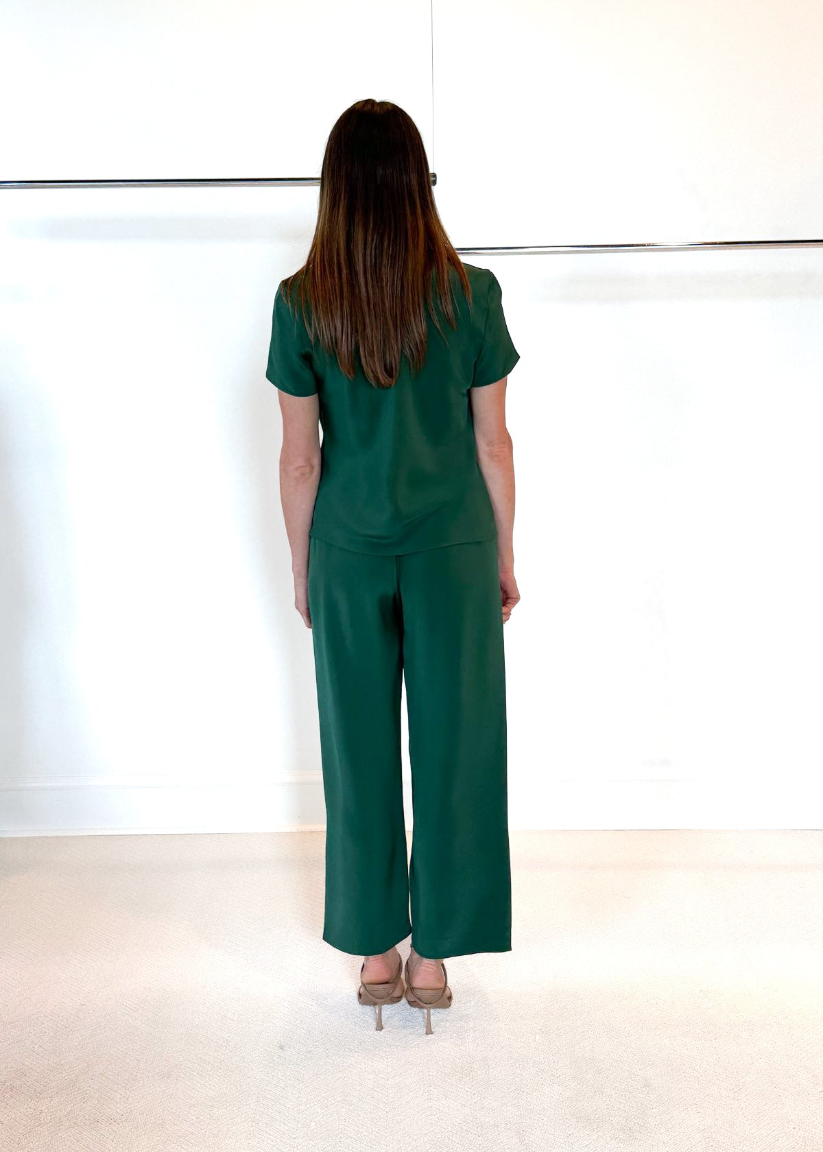 PETER COHEN Cropped Pull-On Pant - Emerald