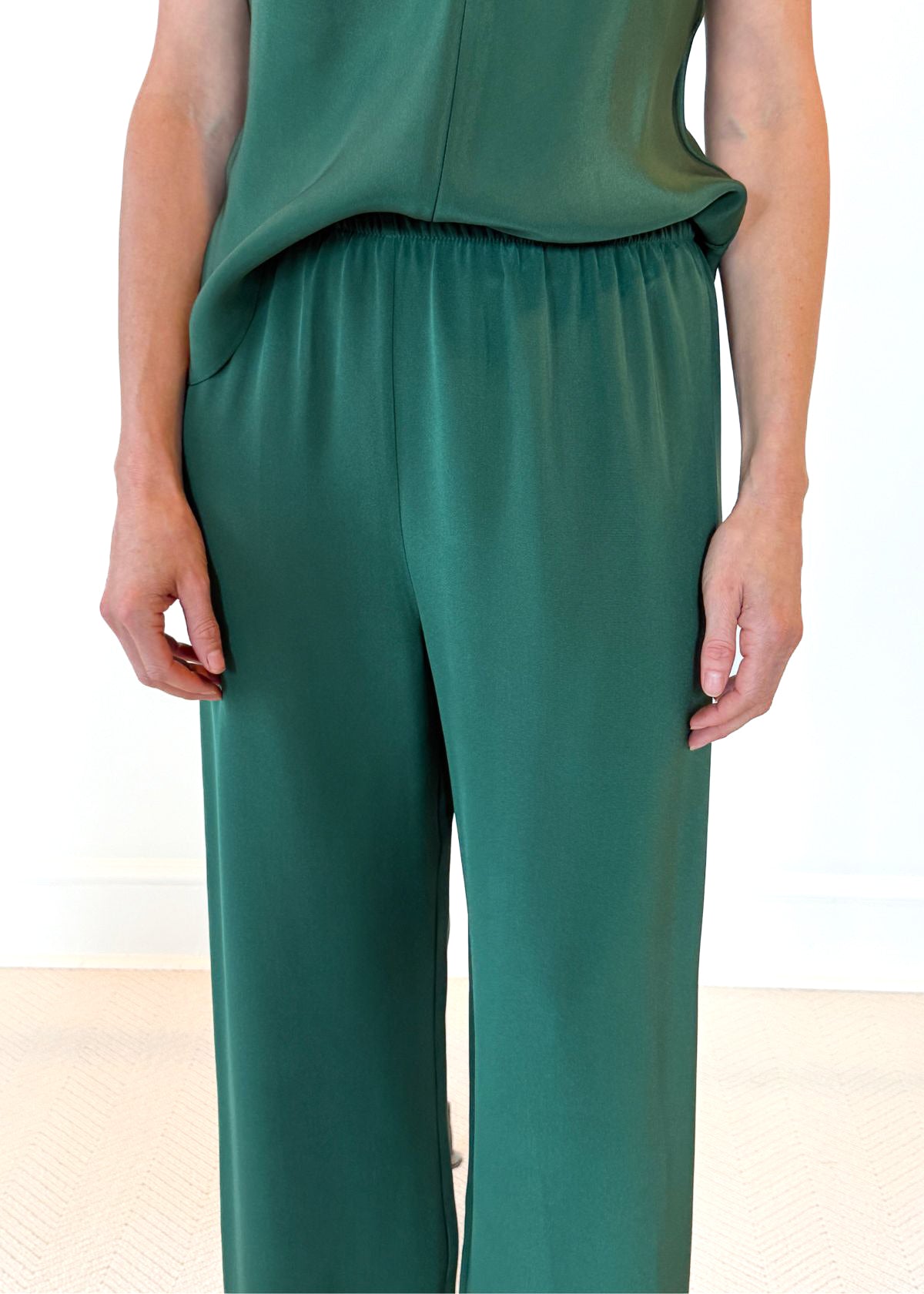 PETER COHEN Cropped Pull-On Pant - Emerald