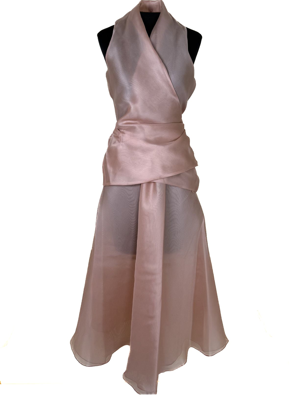 PETER COHEN Silk Organza Vest Wrap Top