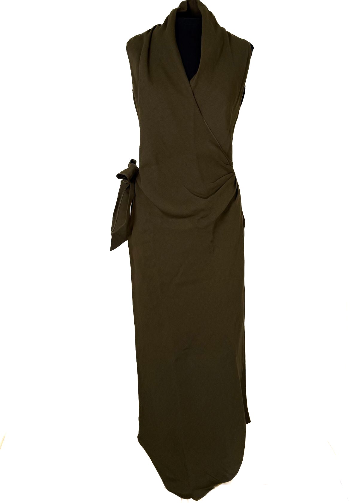PETER COHEN Victor Viscose Linen Dress - Tent Green